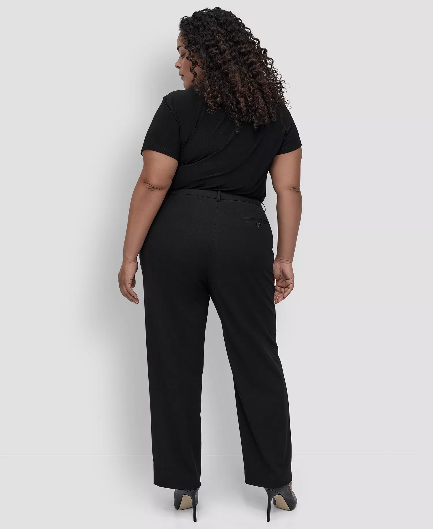 Plus Size Modern-Fit Pants - Black - 14W