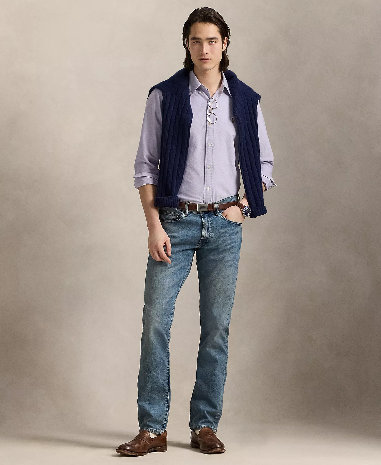 Men's Varick Slim Straight Jeans - Blue - 30 - 30