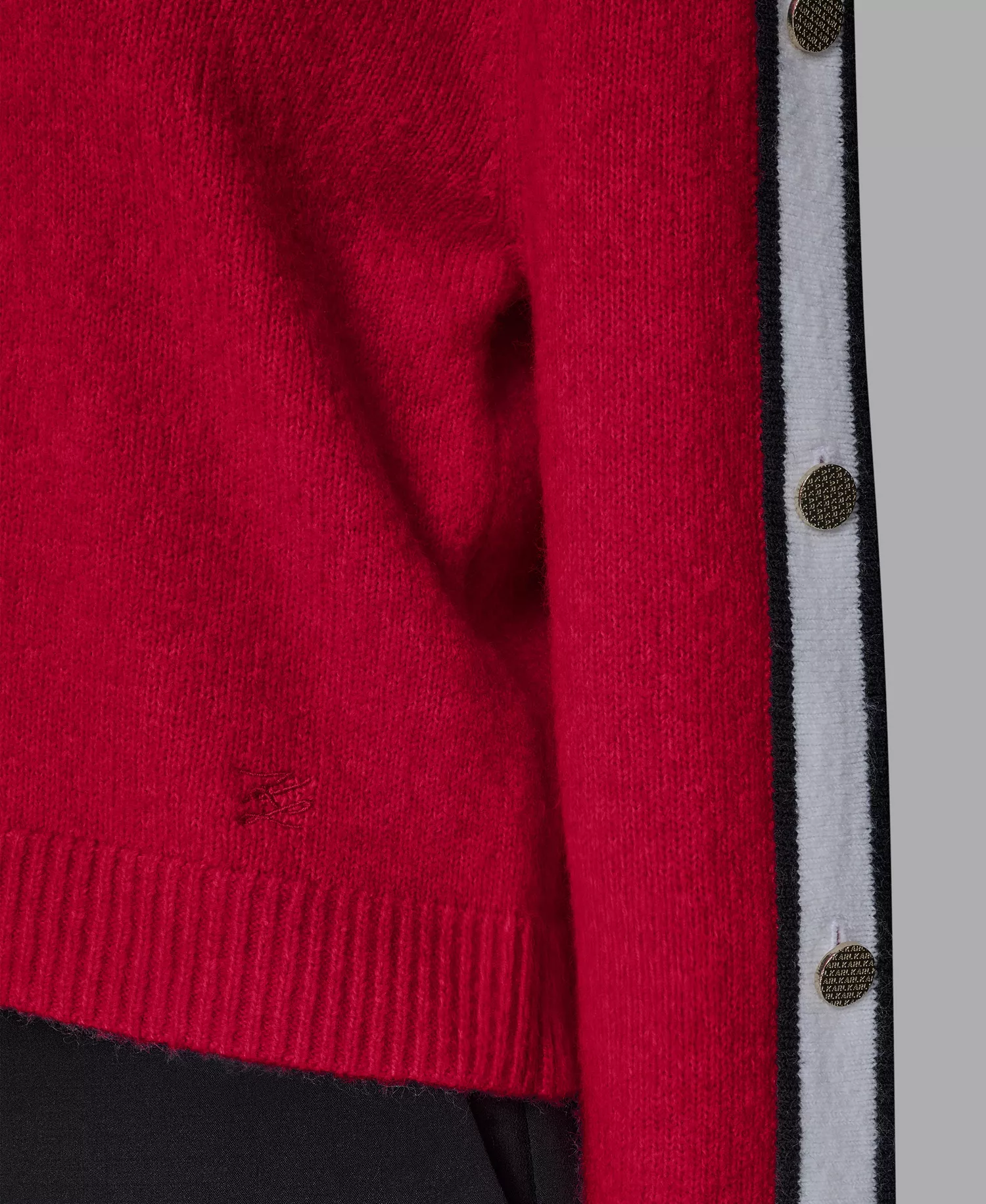 Women's Contrast Trim Pull-On Sweater - Admiral Red - L