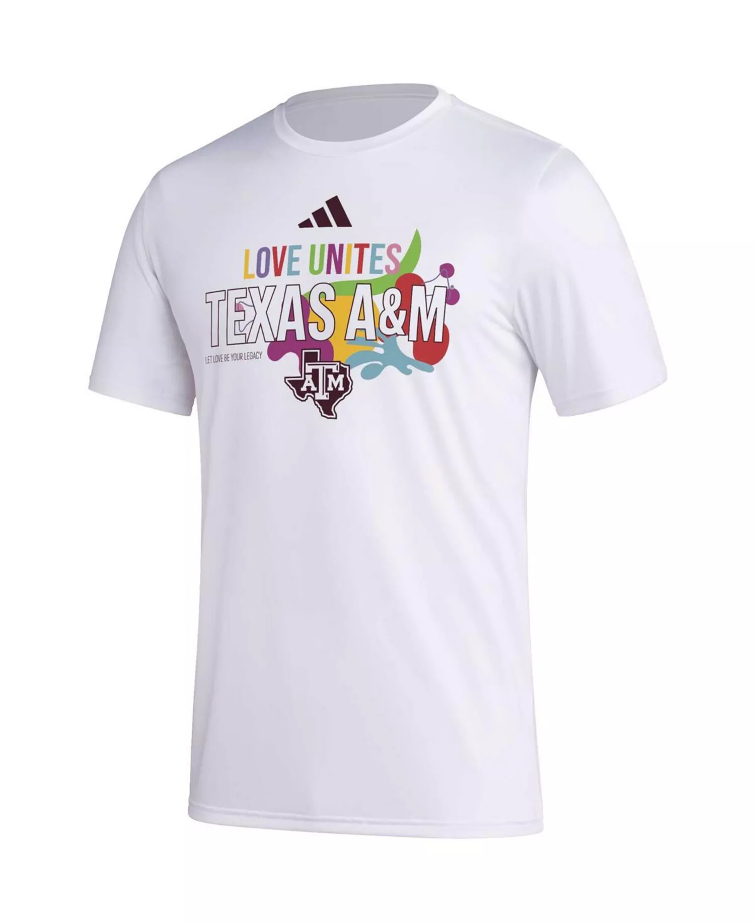 Men's x Rich Mnisi Pride Collection White Texas A M Aggies Pregame AEROREADY T-Shirt - White - 2XL