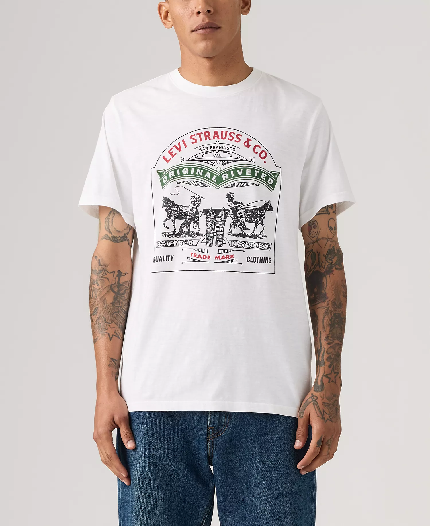 Men's Classic Short-Sleeve Graphic Crewneck T-Shirt - ARCHIVAL 2 - 2XL