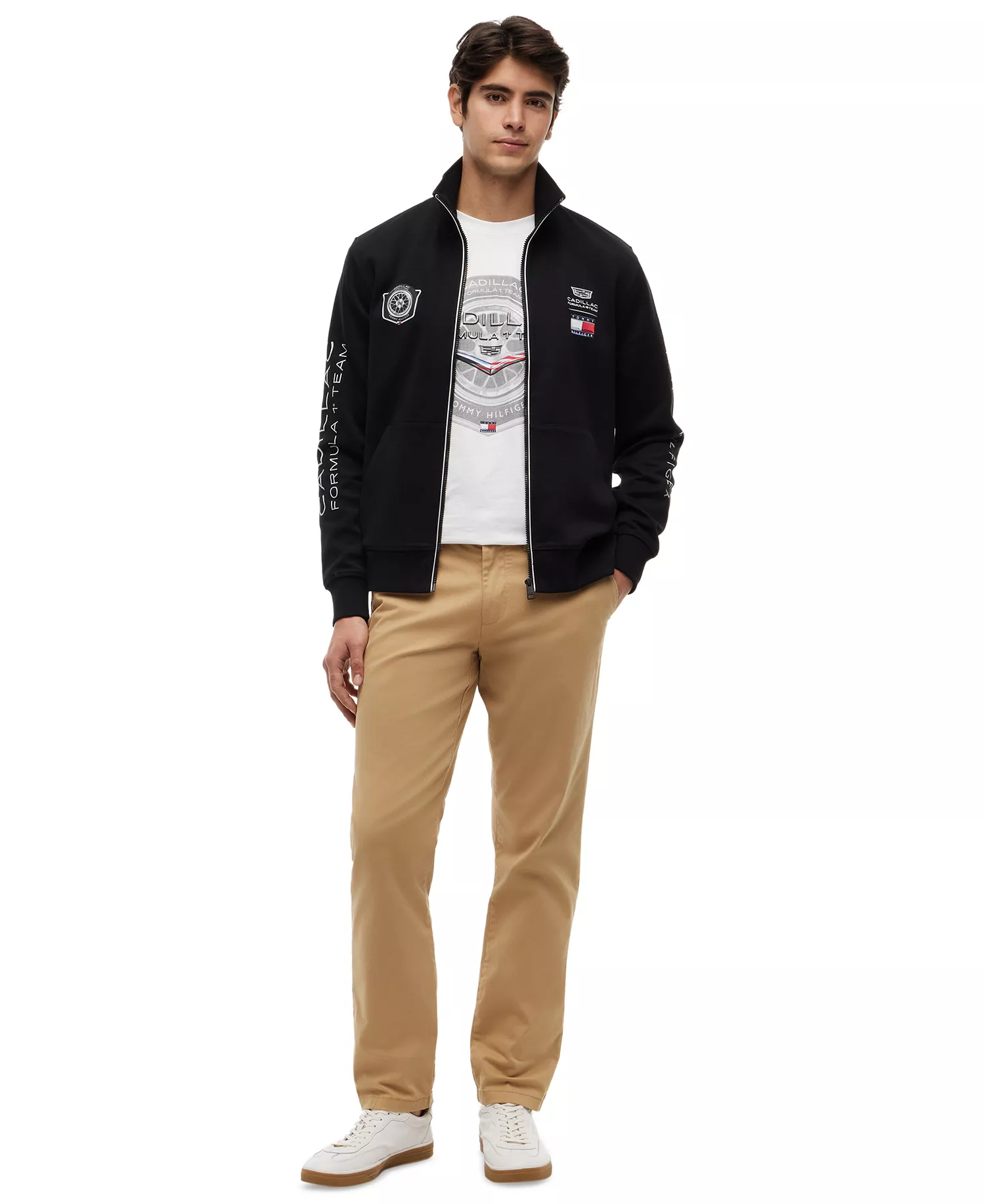 x Cadillac F1® Men's Racing Track Jacket - Black - L