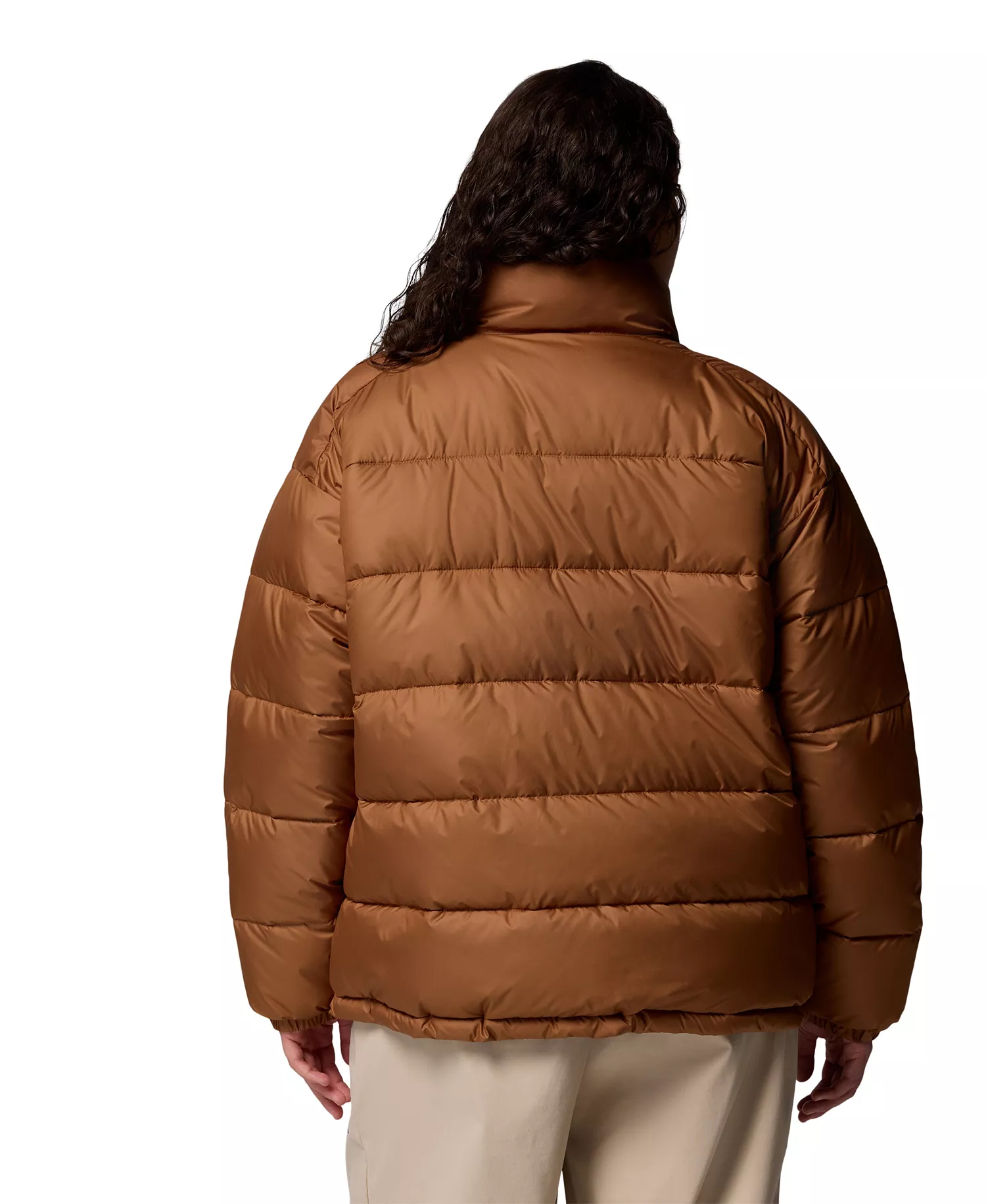 Plus Pike Lake Puffer Jacket - Camel Brown - 2X