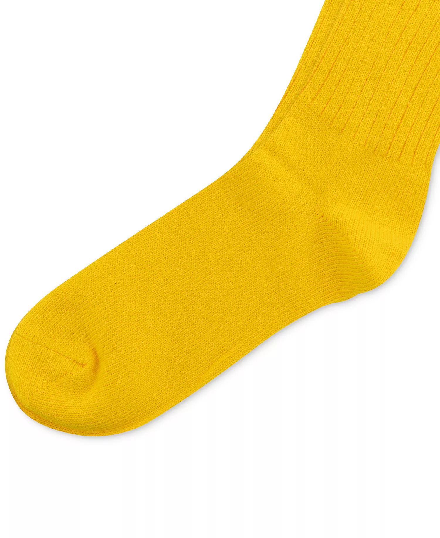 Men's Cotton Rib Crew Socks - Yellow - 10-13