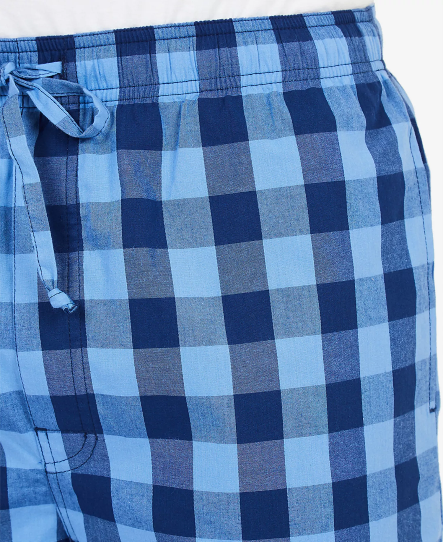 Men's Buffalo Plaid Pajama Shorts - Navy - M