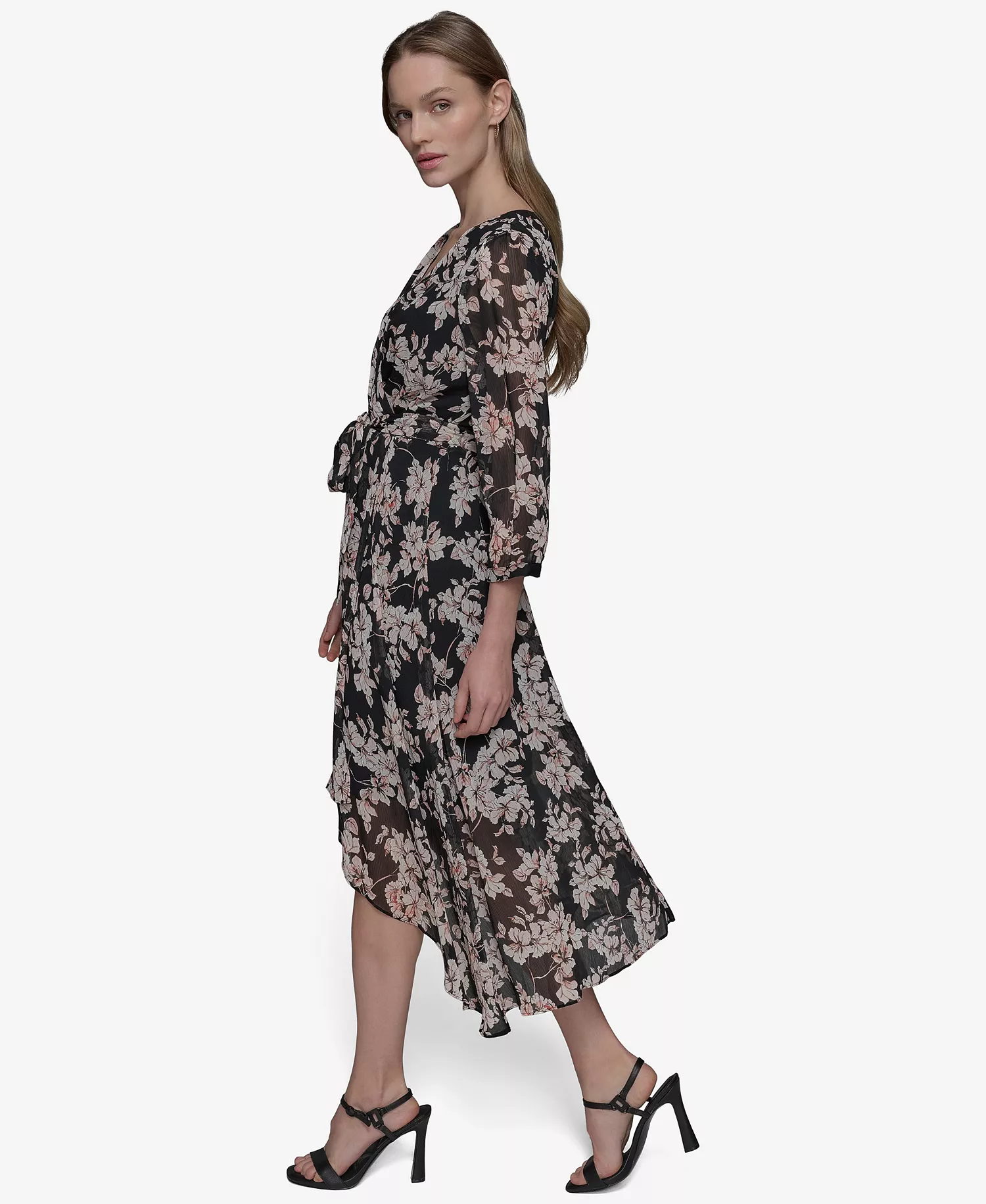 PRINTED CHIFFON FLOR - BLACK MULTI - 0