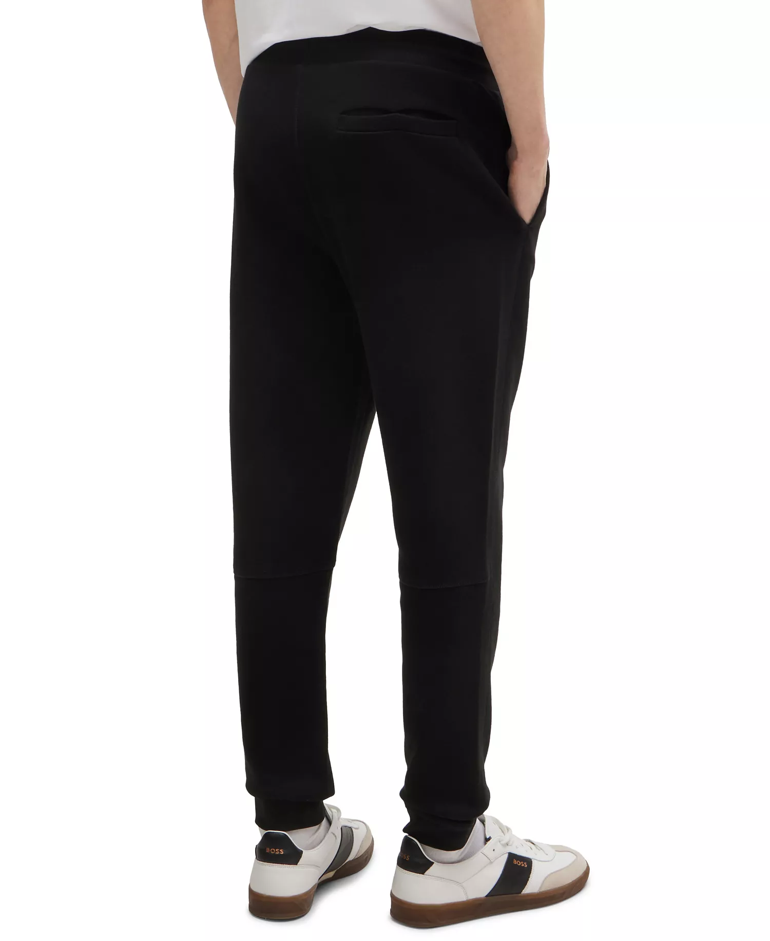 Men's Logo Patch Tracksuit Bottoms - Black - L