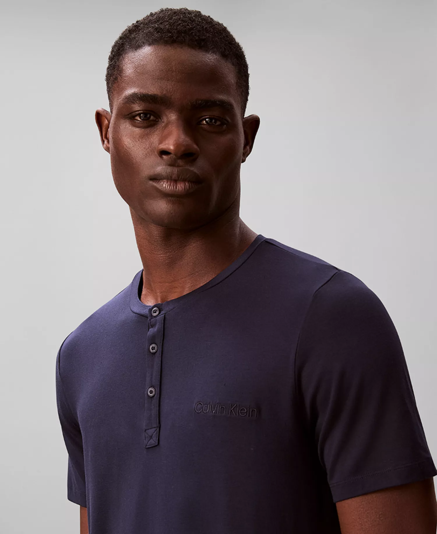 Men's UltraSoft Stretch Sleep Henley - SHORELINE - S