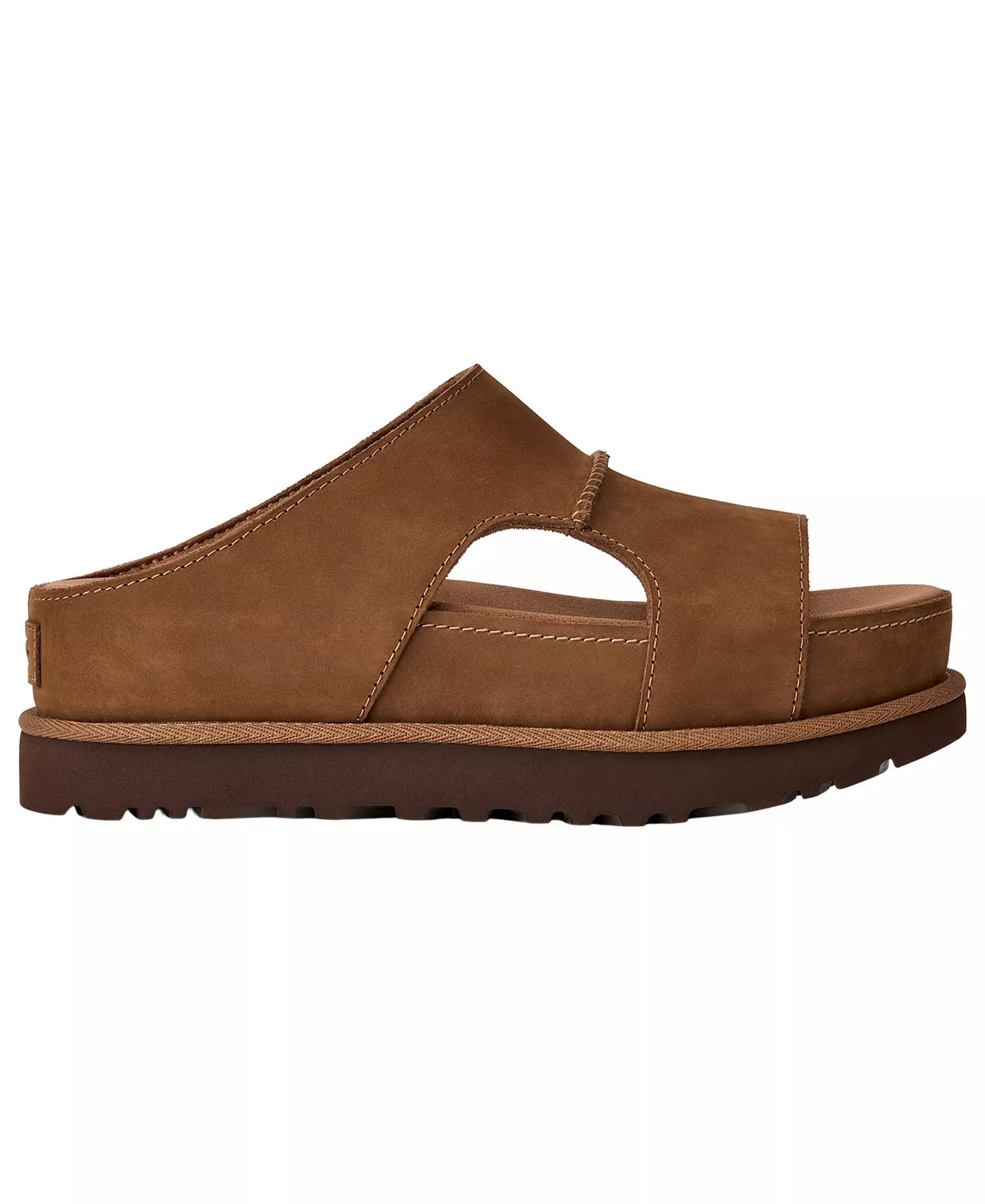 Women's Goldenstar Hi Cutout Open Toe Slide Sandals - Dark Chestnut - 10M