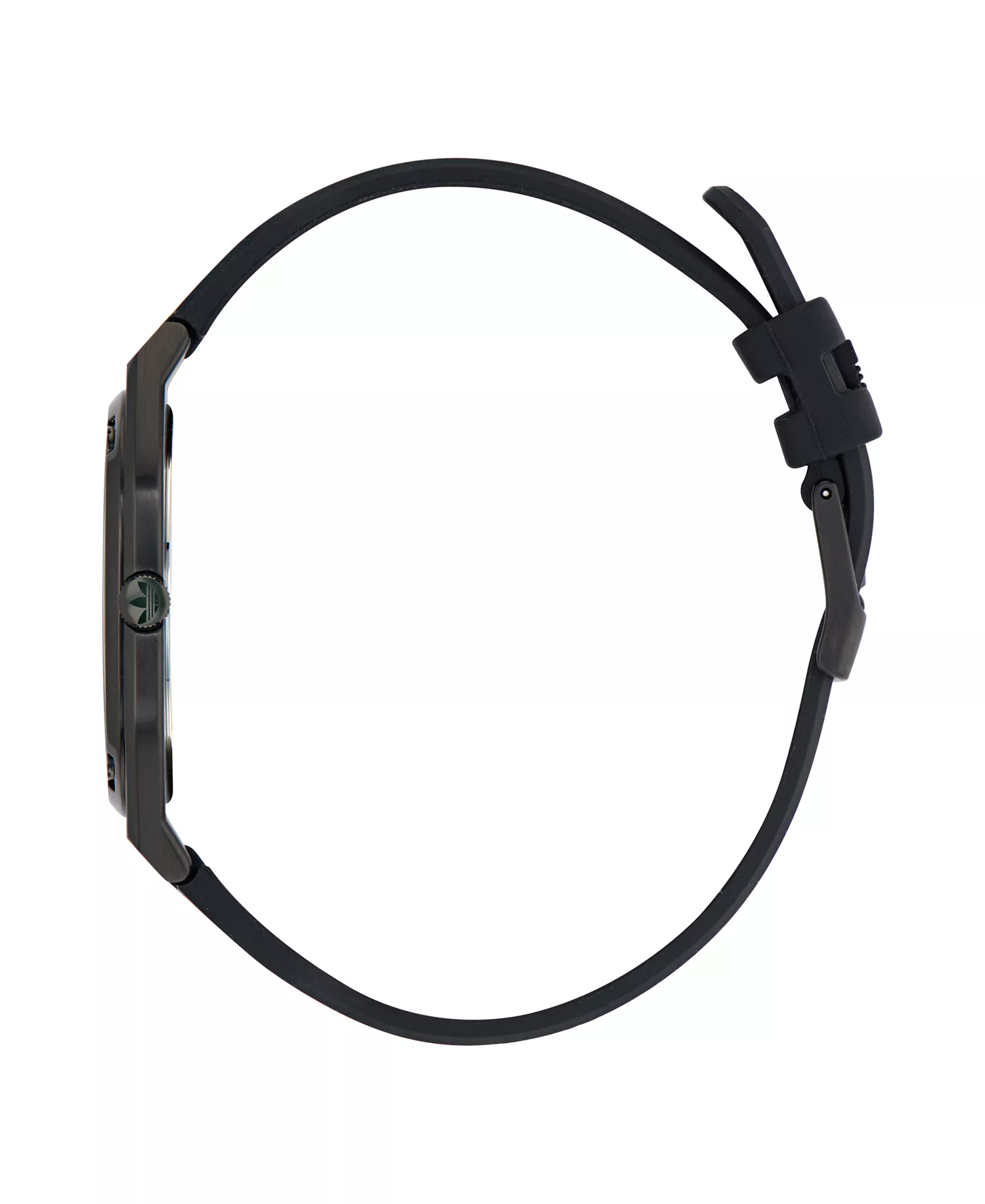 Unisex Analog Black Silicone Watch, 39mm - Black - No Size