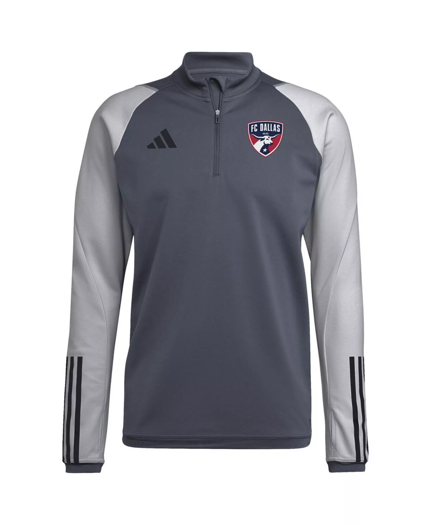 Men's Gray FC Dallas 2023 On-Field AEROREADY Quarter-Zip Training Top - Gray - 3XL