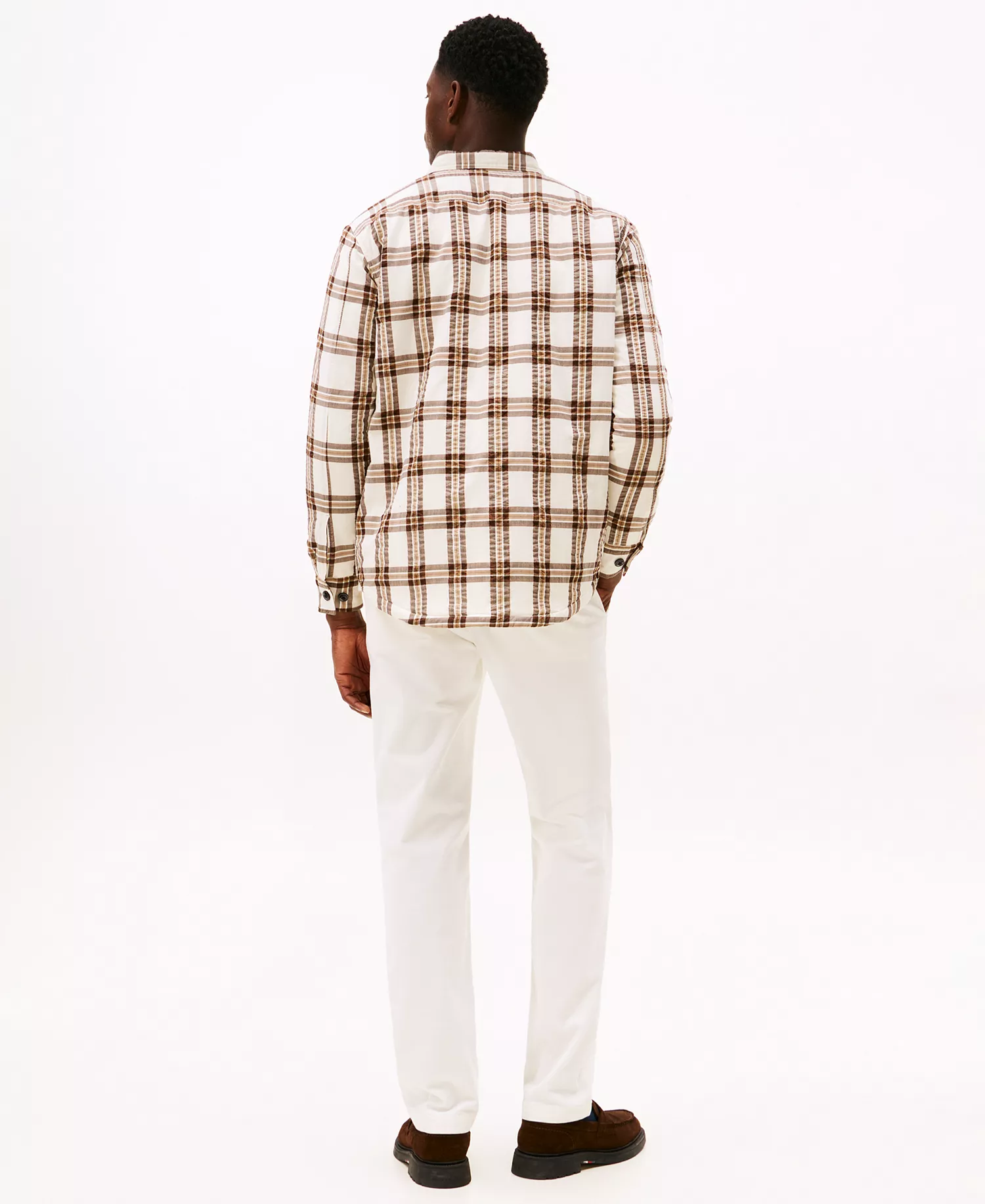 Men's Padded Relaxed Fit Overshirt - Legacy Brown - L