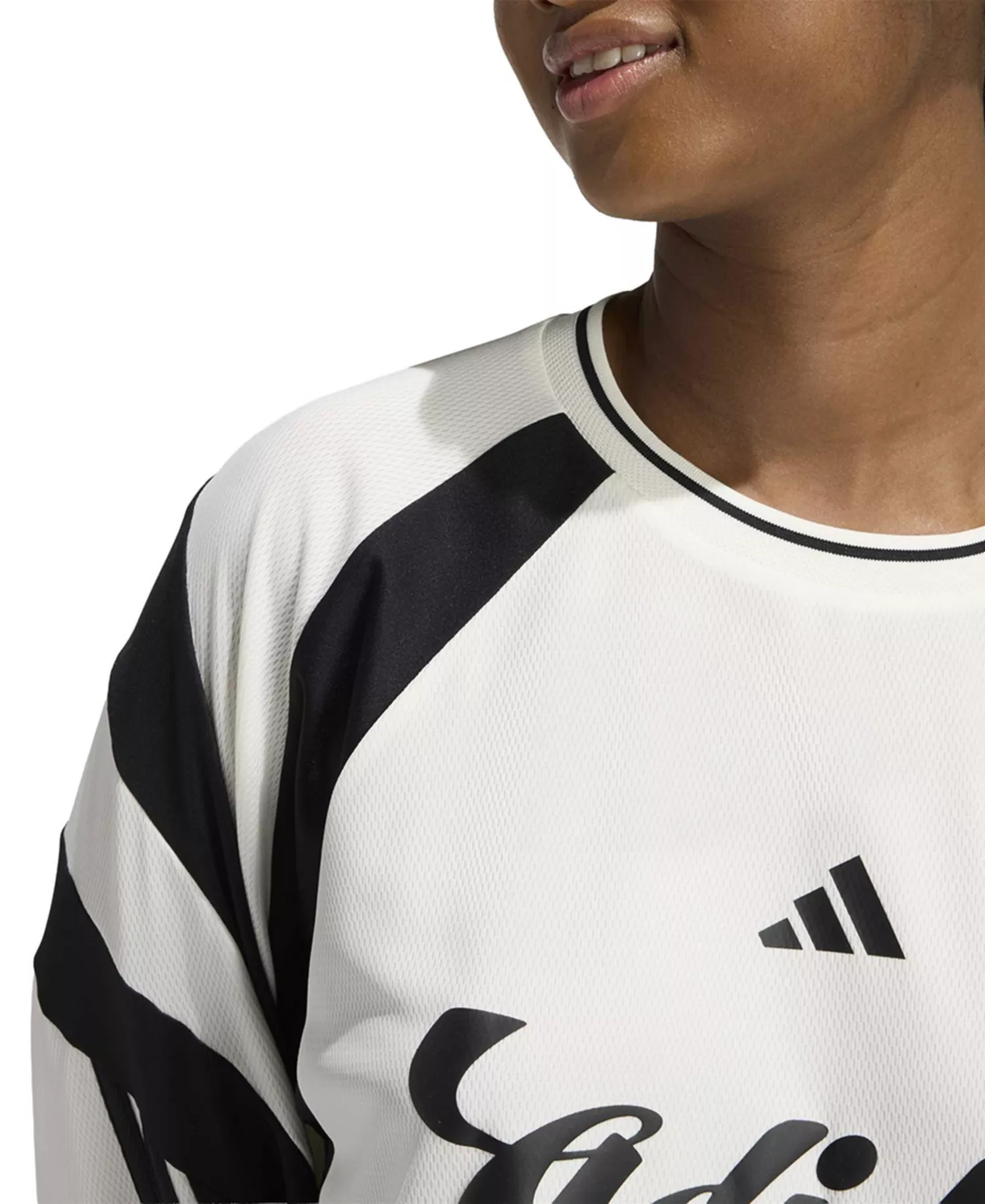 Women's House of Tiro Long-Sleeve Jersey Top - Off White/Black - L