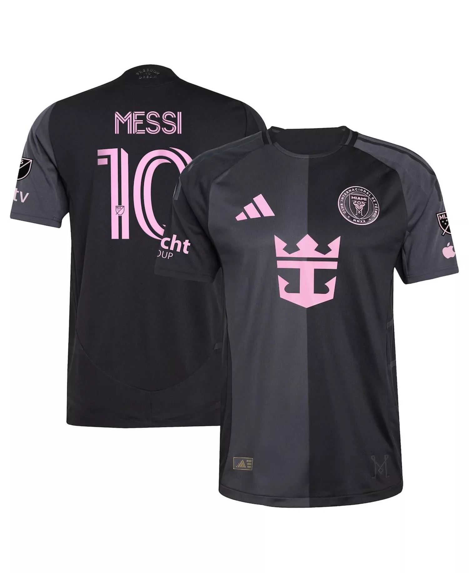 Men's Lionel Messi Black Inter Miami CF 2025 The Fortitude Kit Authentic Player Jersey - Black - 2XL