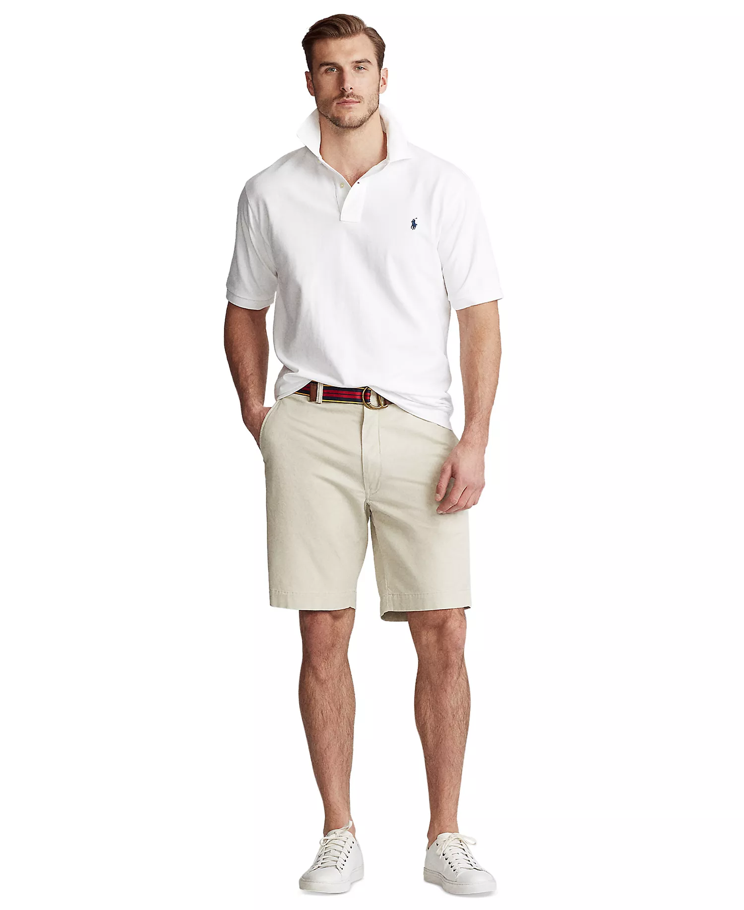 Men's Big & Tall Stretch Classic-Fit Chino Shorts - Classic Stone - 38T