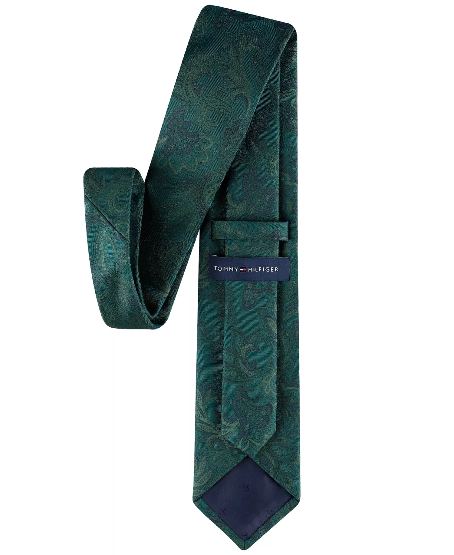 Men's Tonal Paisley Tie - Hunter Green - ONE SIZE