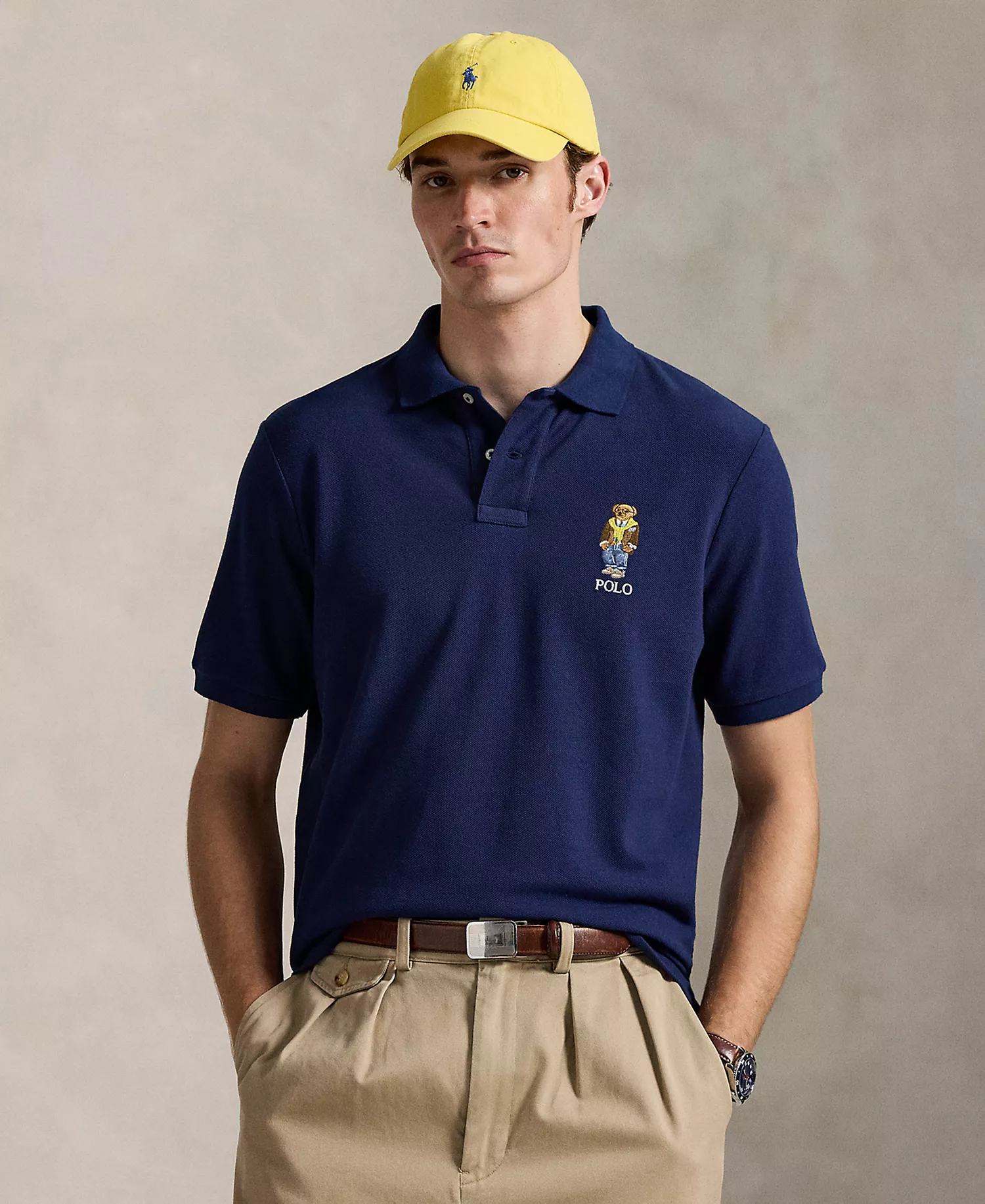 Men's Classic Fit Polo Shirt - Newport Navy/Heritage Bear - 2XL