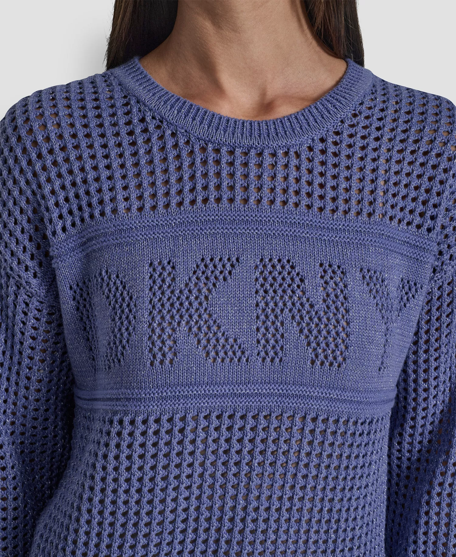 Women's Long-Sleeve Sweatshirt - Bluestone/silver - L