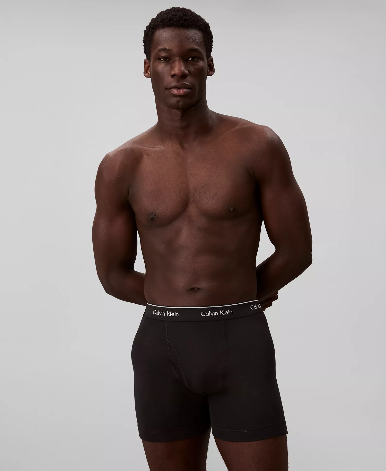 Men's 5+1 Bonus Pack Classic Cotton Boxer Briefs  - Black - L