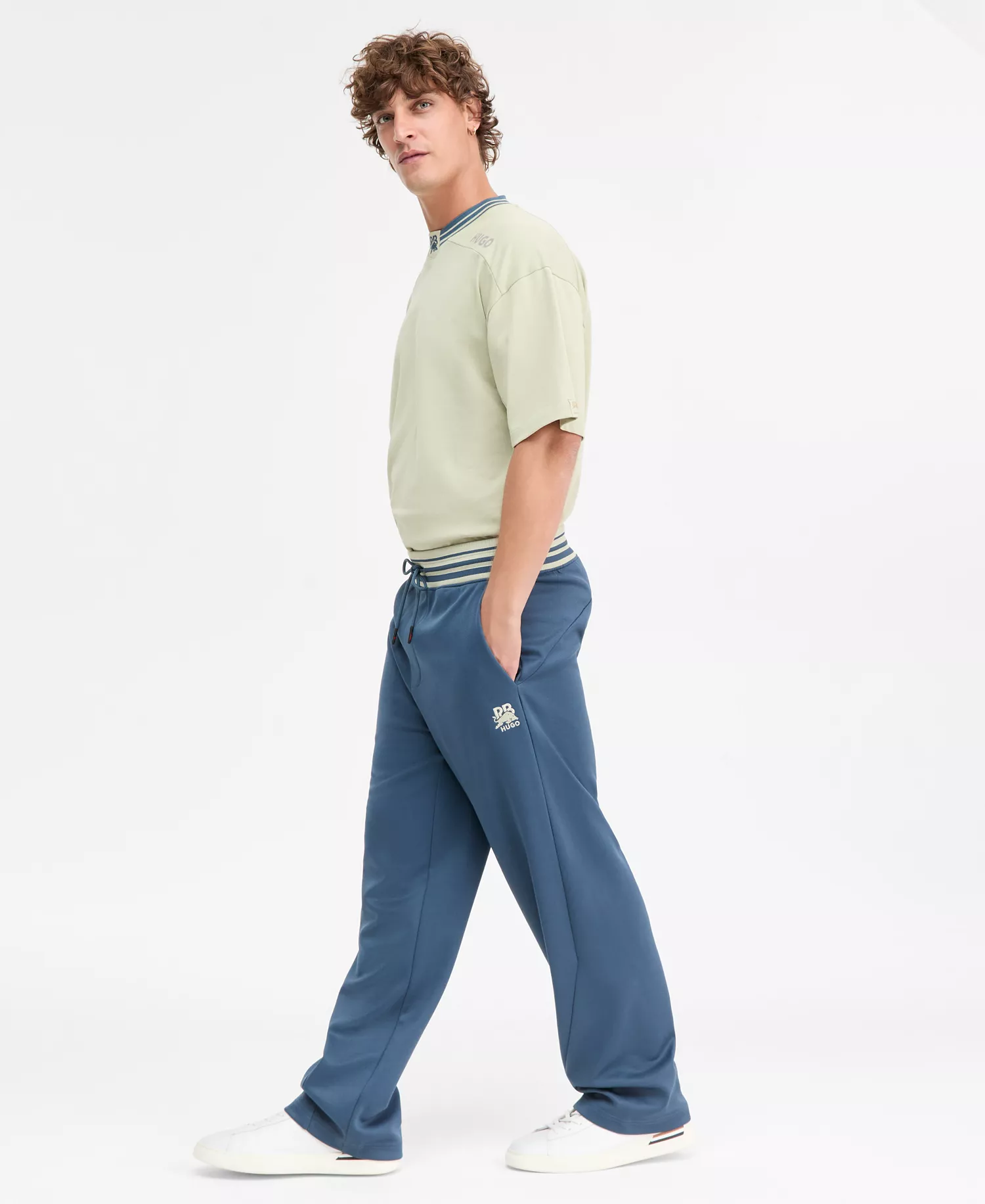 Racing Bulls x HUGO Men's Dolmapan French Terry Drawstring Jogger Pants - navy - 2XL