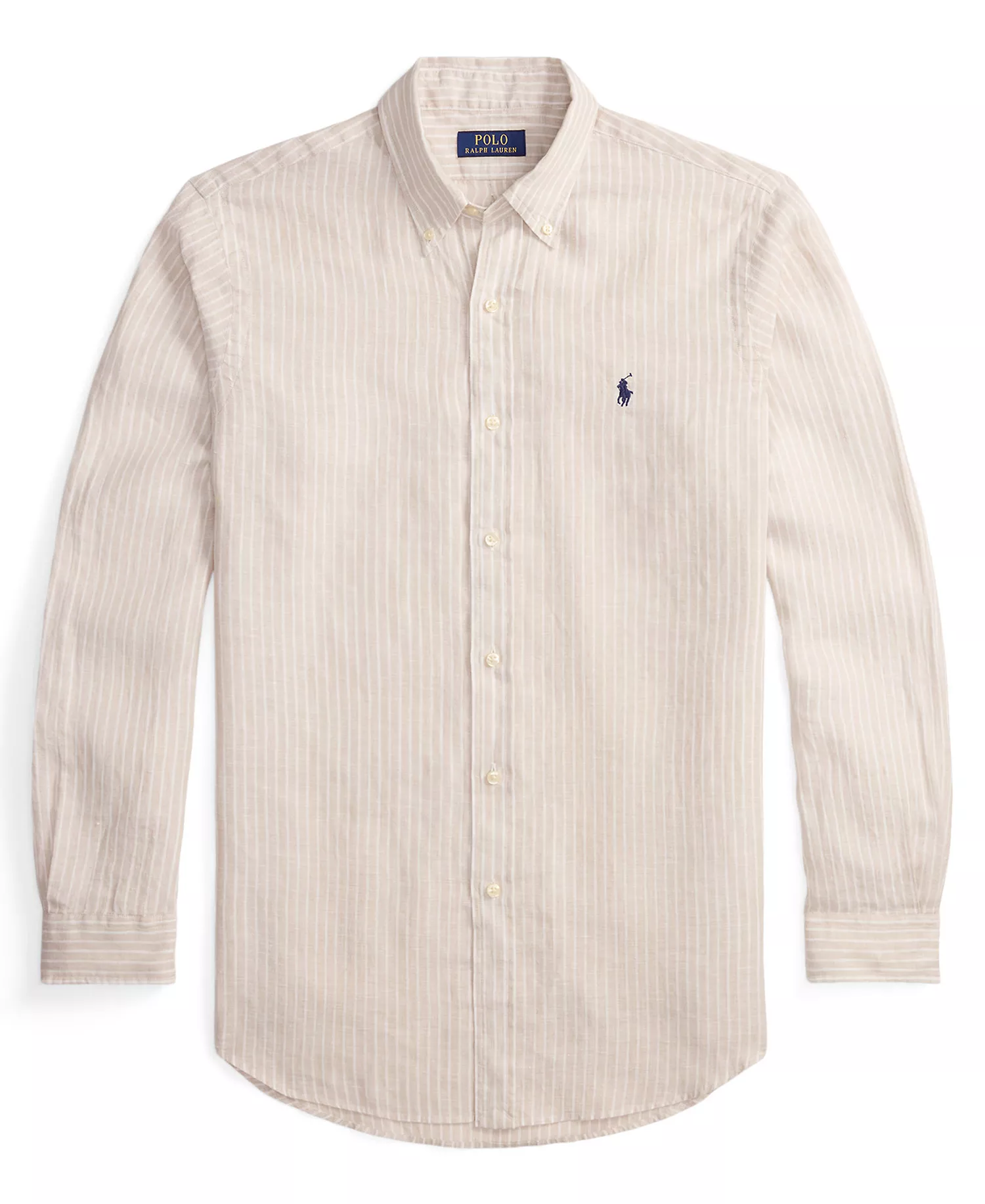 Men's Classic-Fit Collared Shirt - Coastal Beige White - 2XL