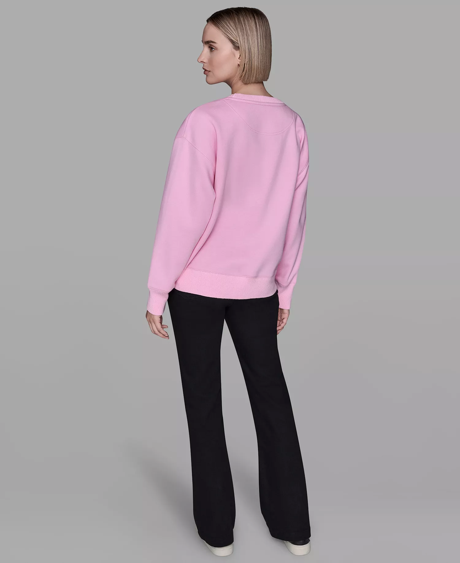 Petite Bonjour Crewneck Sweater - Prism Pink - P/L