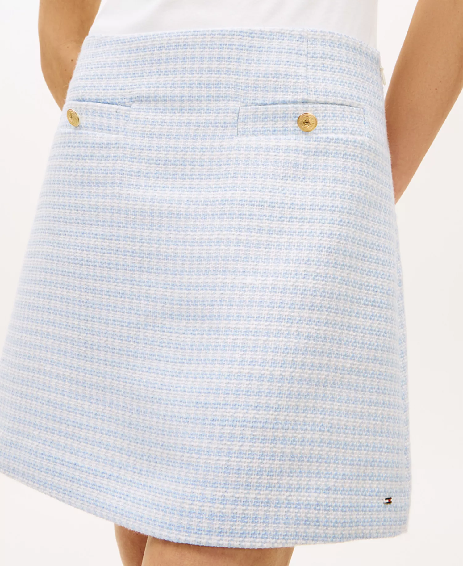Women's Tweed Short Skirt - Breezy Blue - 10