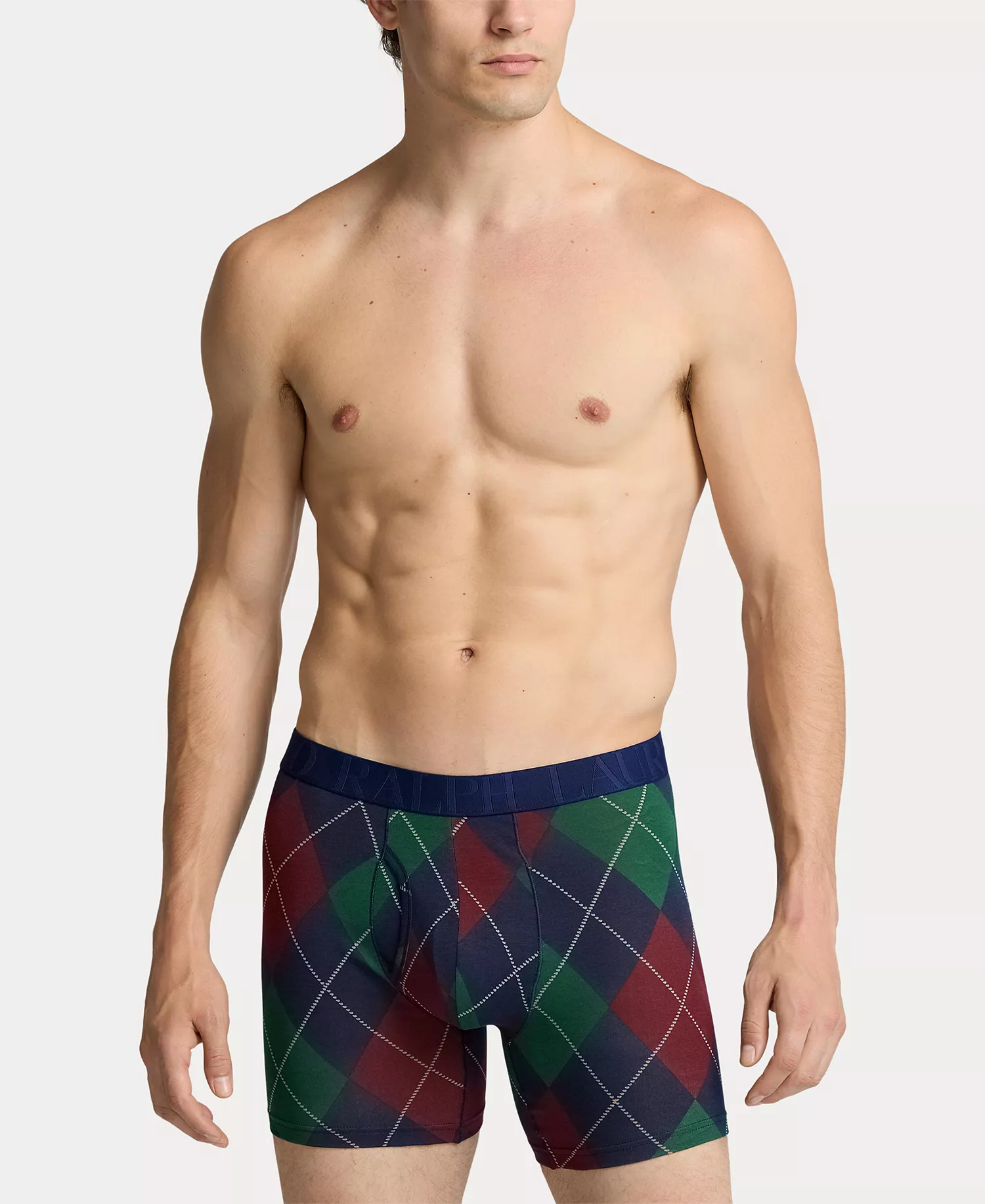 Men's Classic Stretch Boxer Briefs, 3-Pack - Aged Wine Heather/Polo Active Argyle/Winter Navy Heather - L