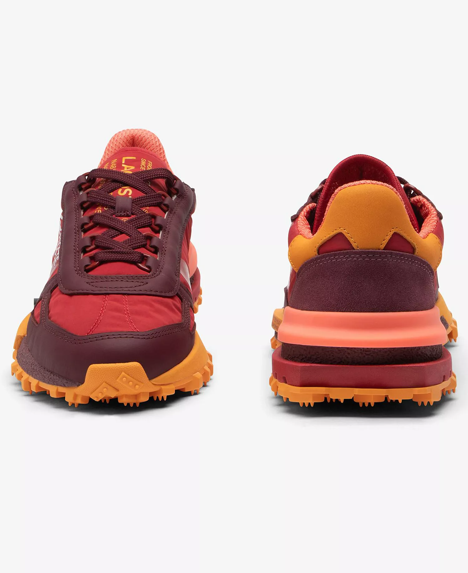 Men's Elite Active Round Toe Sneakers - Dark Burgundy/Orange - 10