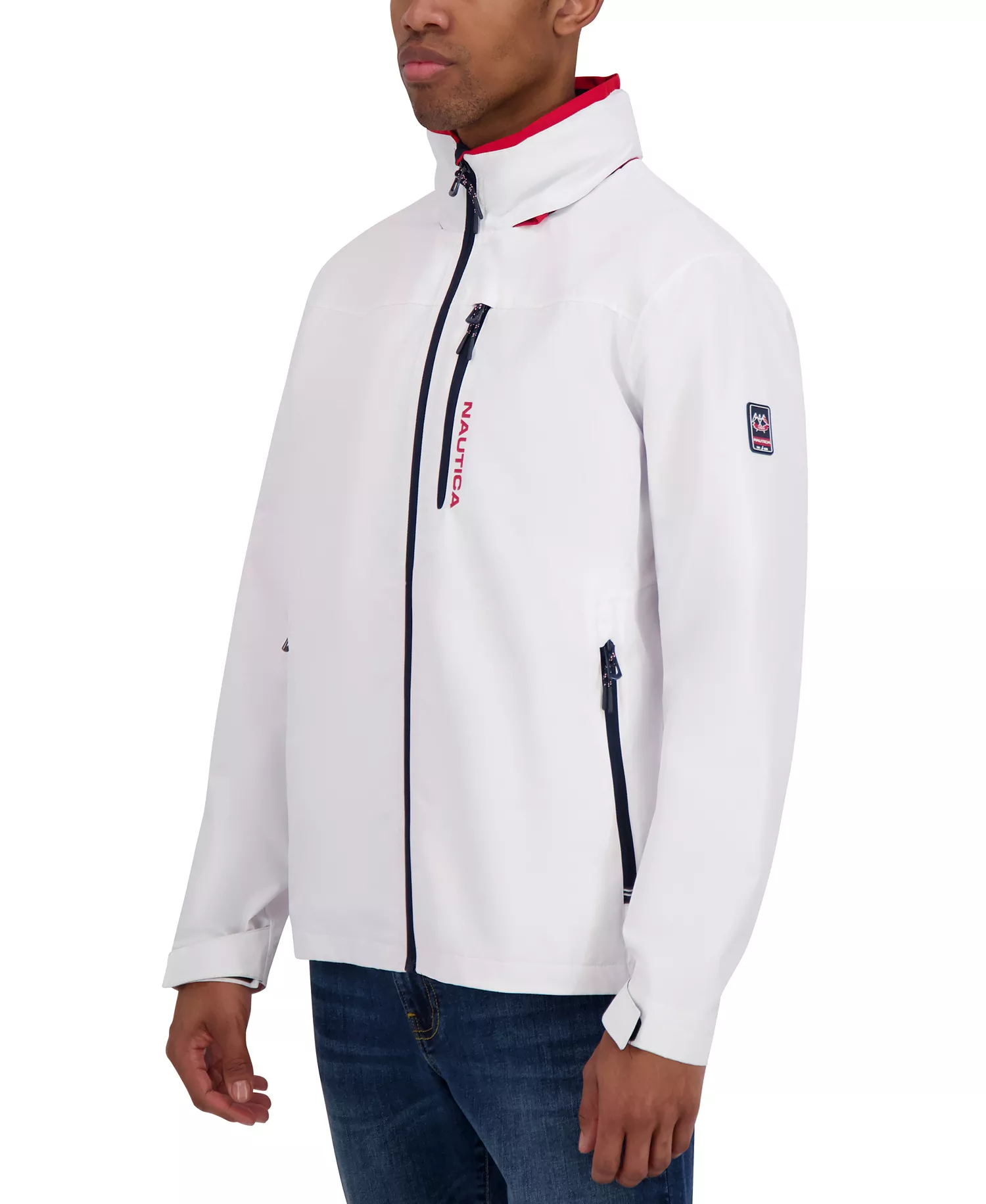 Men's Hooded Sailing Jacket - Bright White - 2XL