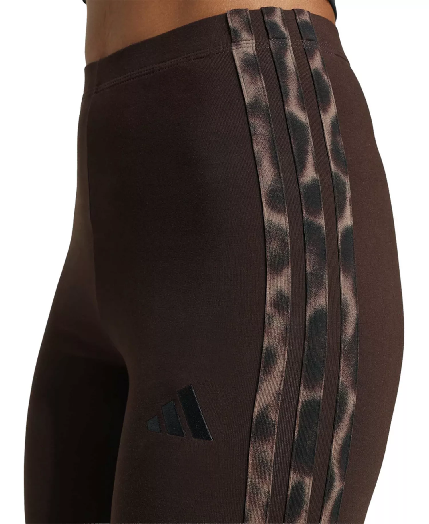 Women's Seasonal Essentials Leopard Print Full Length Tights - Brown - 2XL
