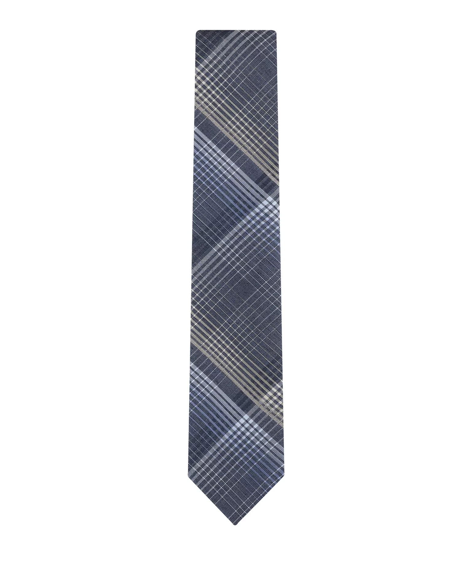 Men's Kevin Plaid Tie - Navy - ONE SIZE