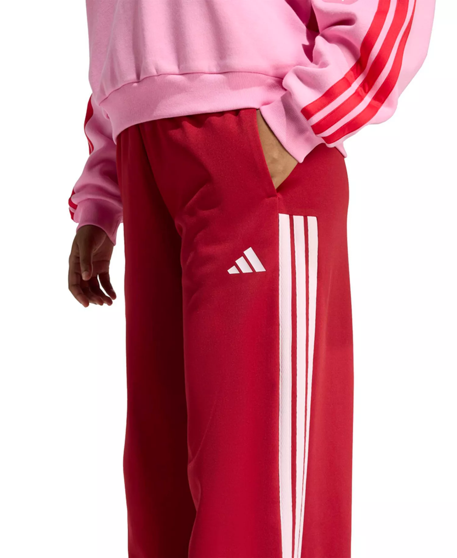 Women's Sportswear Wide Leg Pants - Active Maroon/clear Pink - 2XL