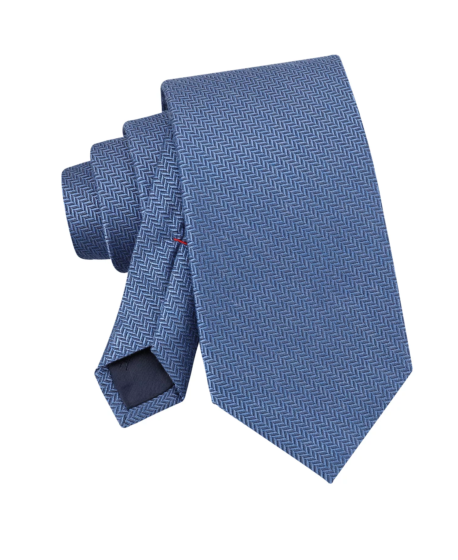 Men's Hazel Herringbone Solid Tie - Blue - ONE SIZE