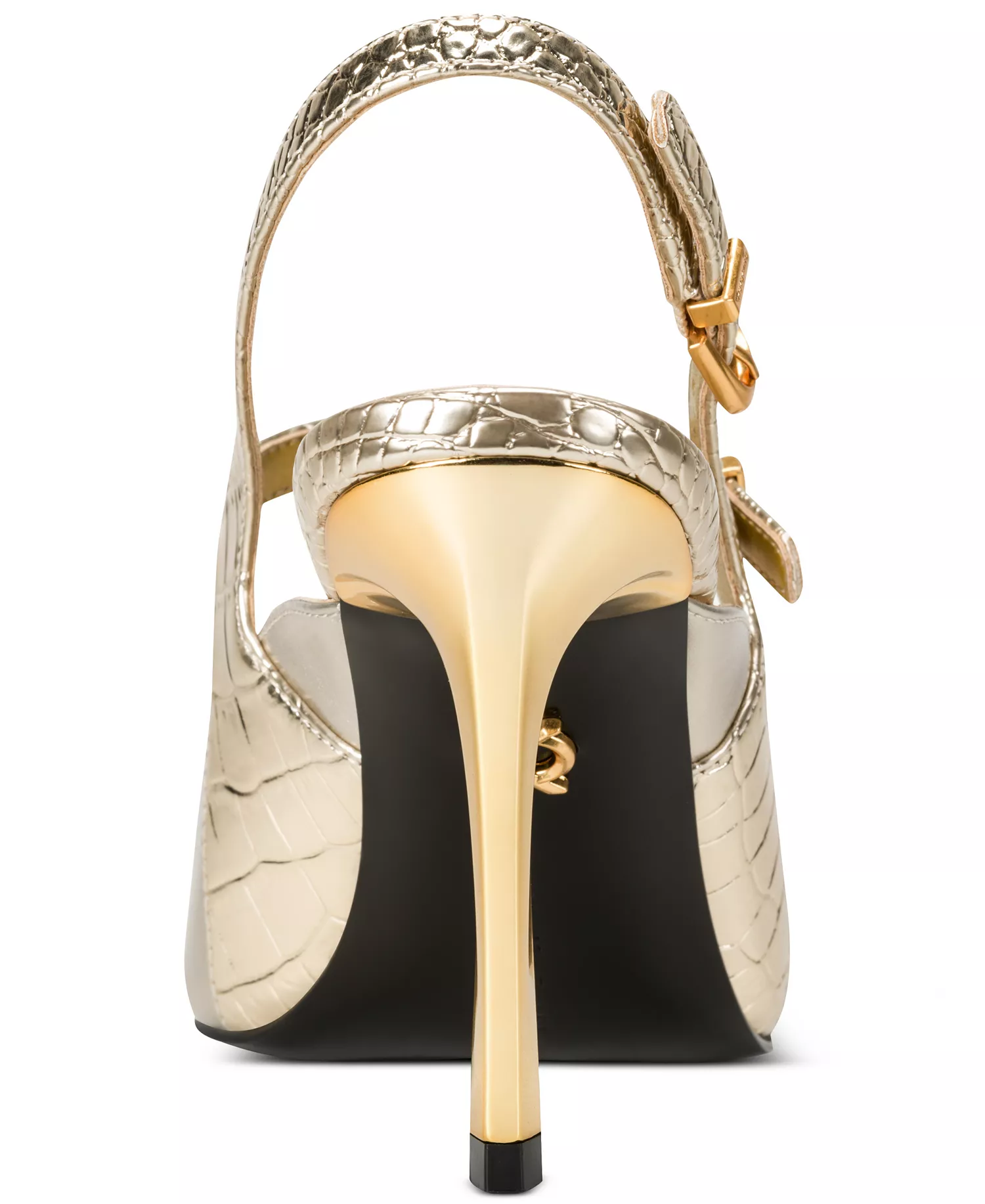 Women's Summer Slingback Dress Sandals - White Gold/Champagne - 10