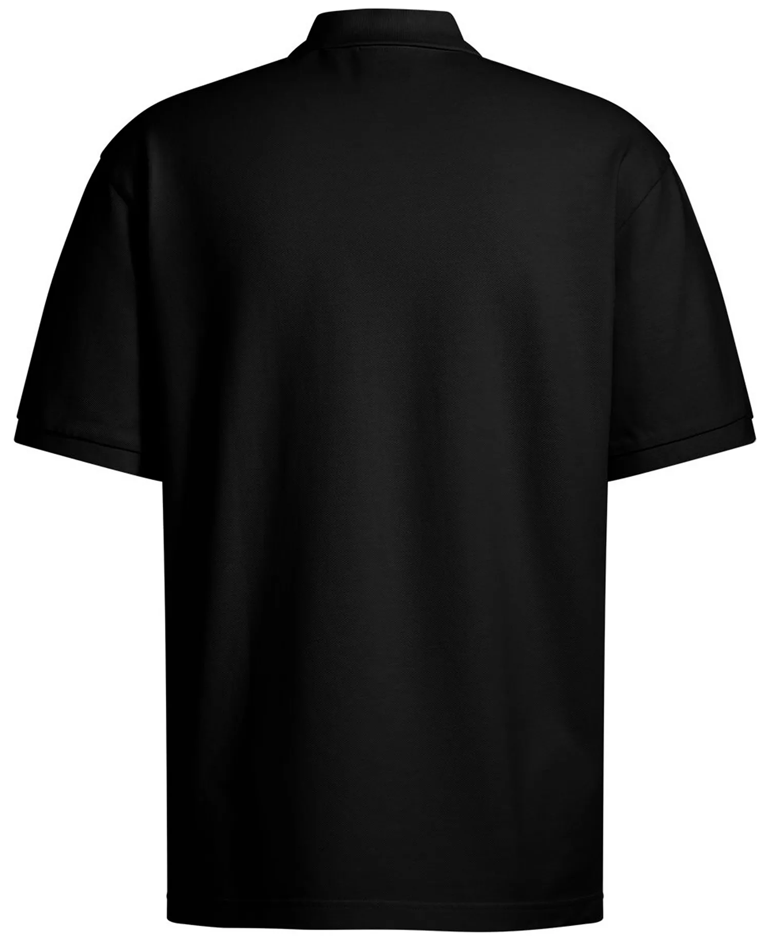 Men's Distressed Logo Polo Shirt - Black - L