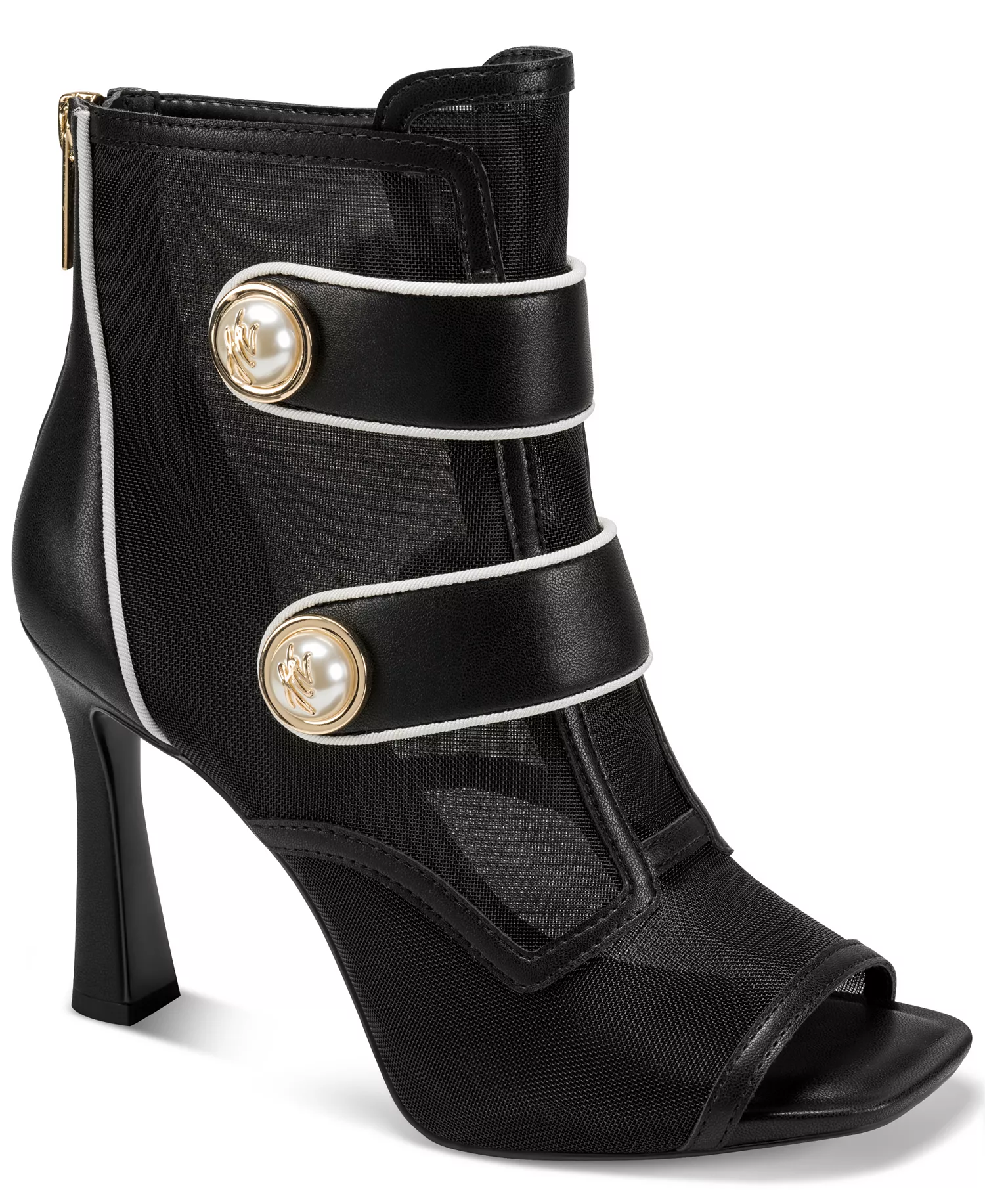 Women's Delainey Zipper Bootie - Black/Bright White - 6