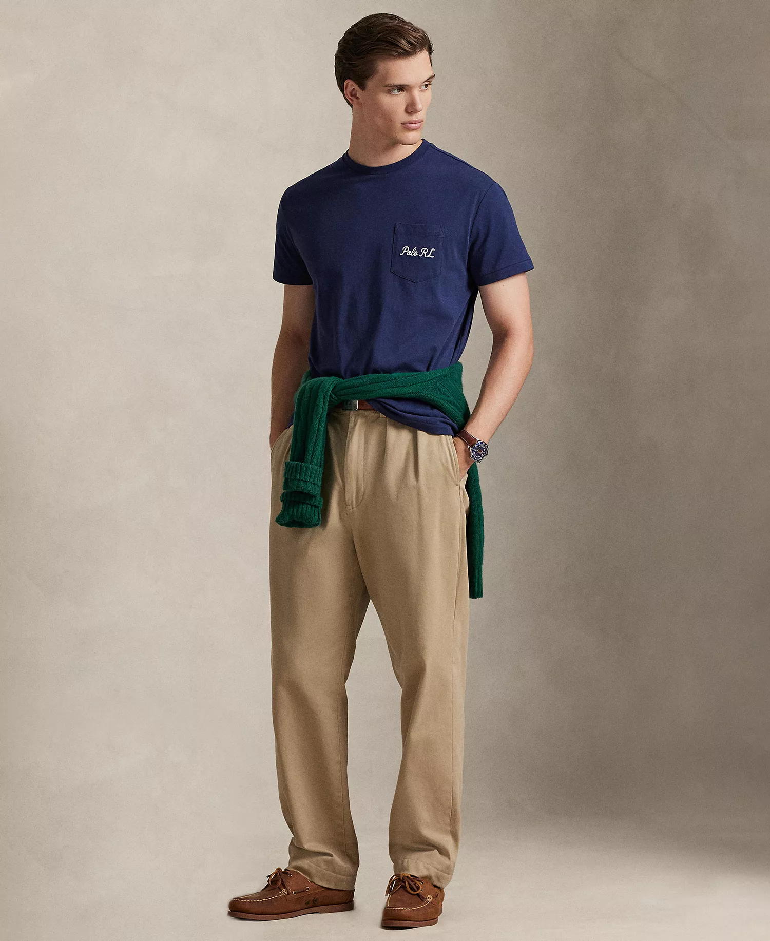 Men's Classic-Fit Bear Print Jersey T-Shirt - Newport Navy/Society Bear - 2XL