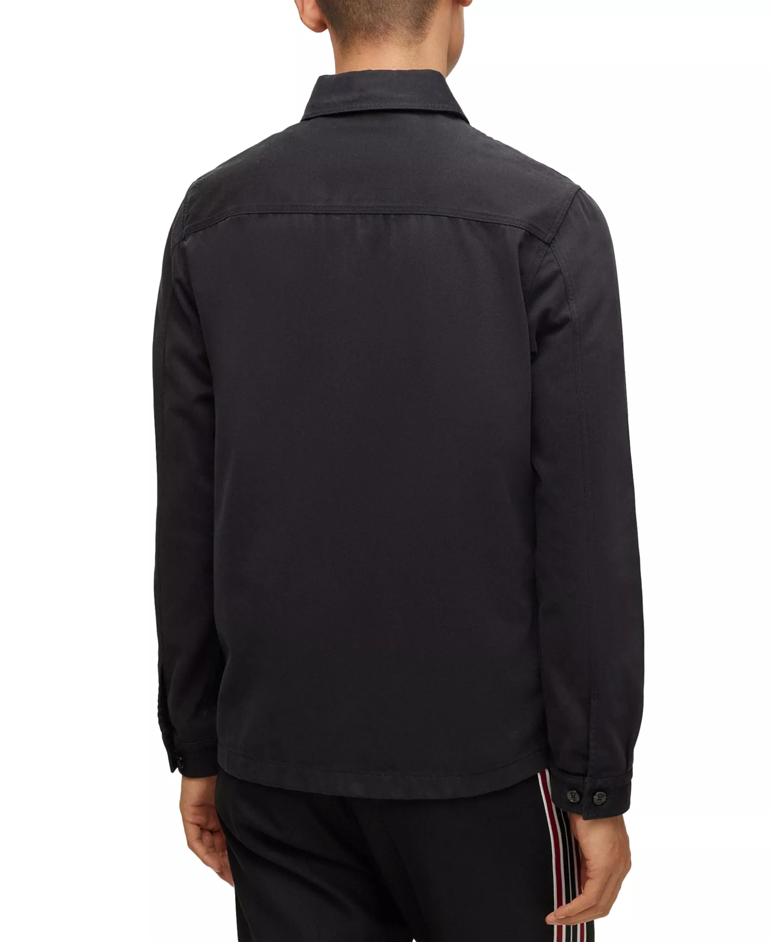 Men's Oversized-Fit Shirt Jacket - Black - L