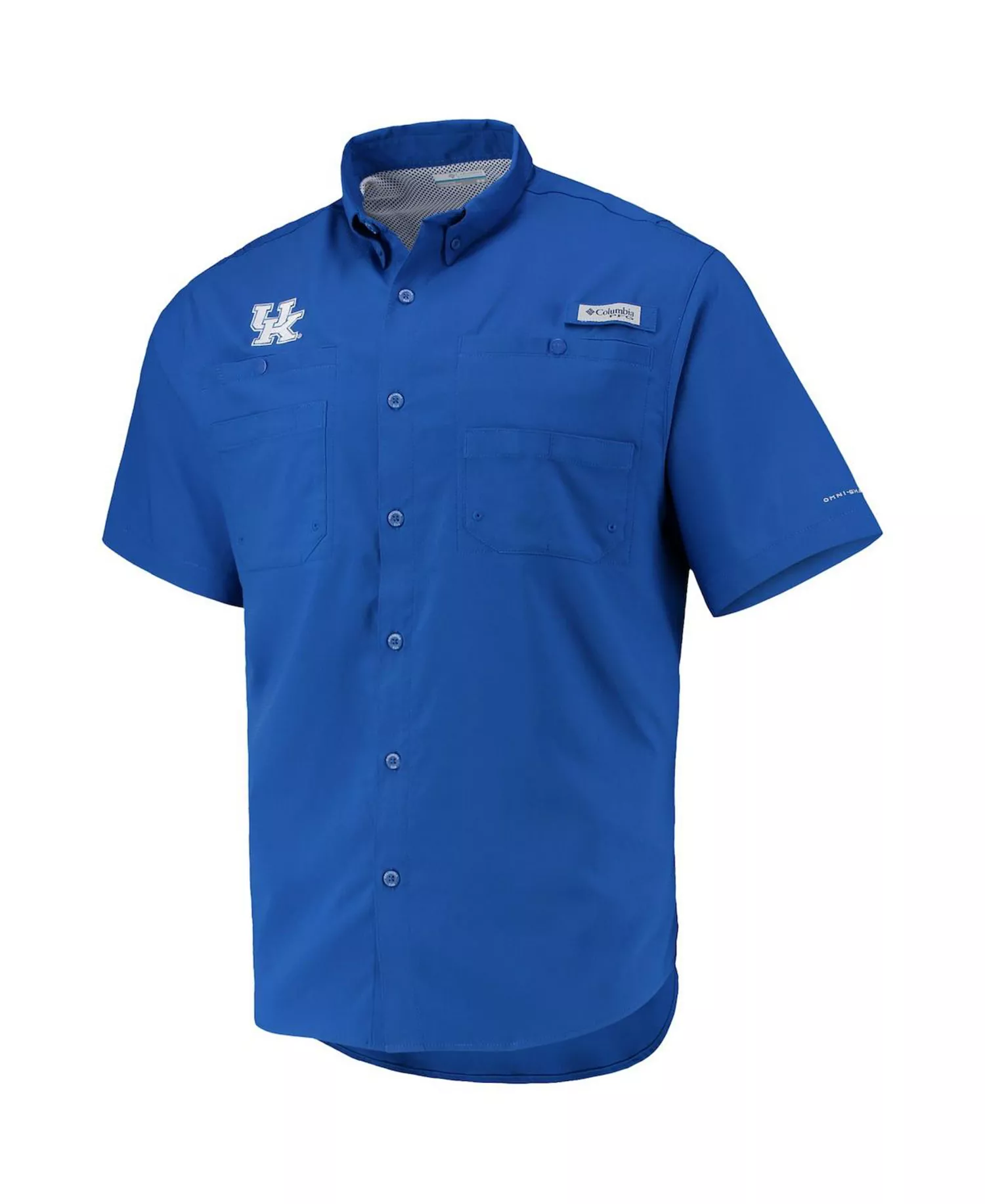 Men's Royal Kentucky Wildcats Tamiami Omni-Shade Button-Down Shirt - Royal - L