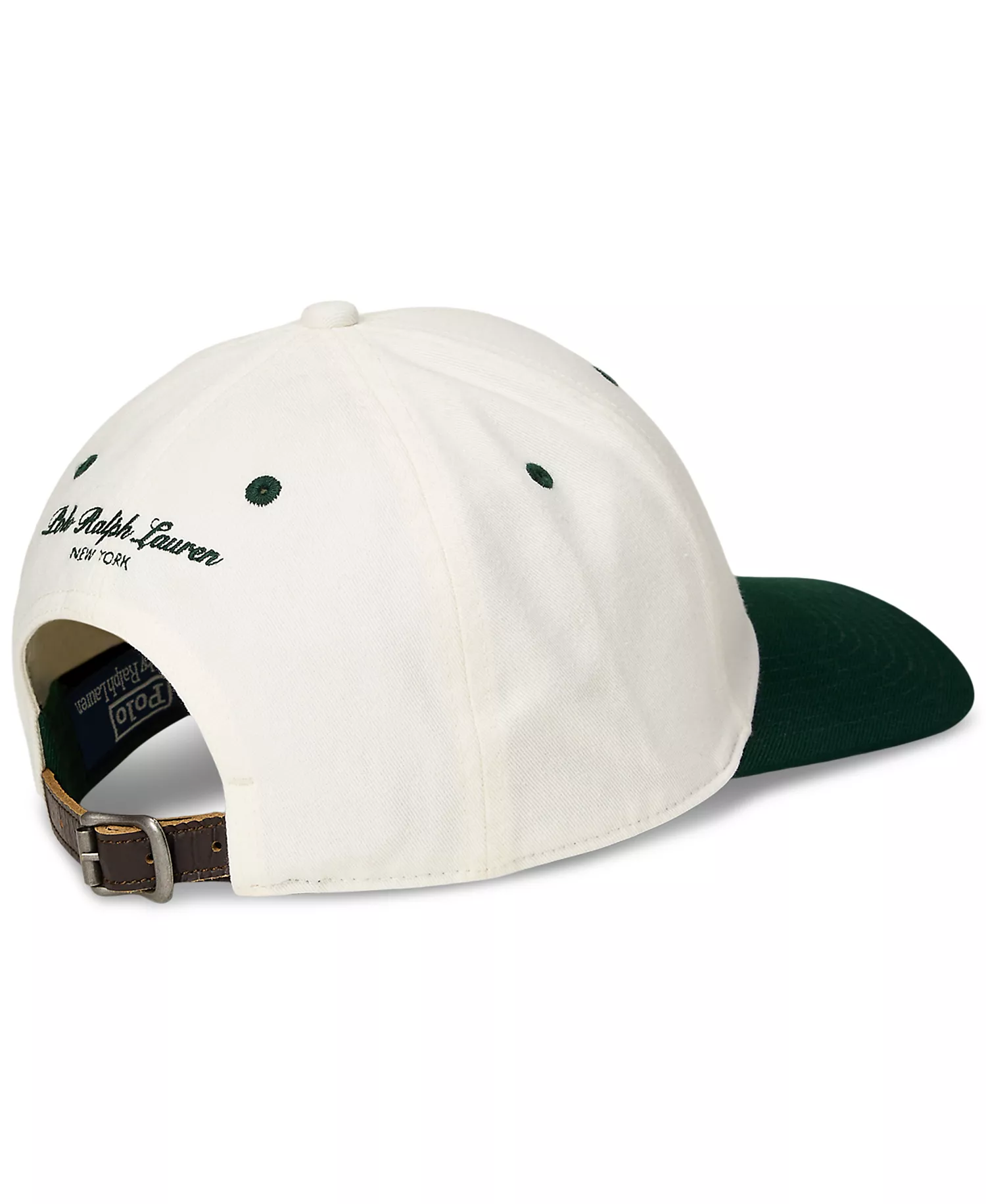 Men's Two-Tone Crest Twill Ball Cap - Deckwash Wht/college Grn Mlt - No Size