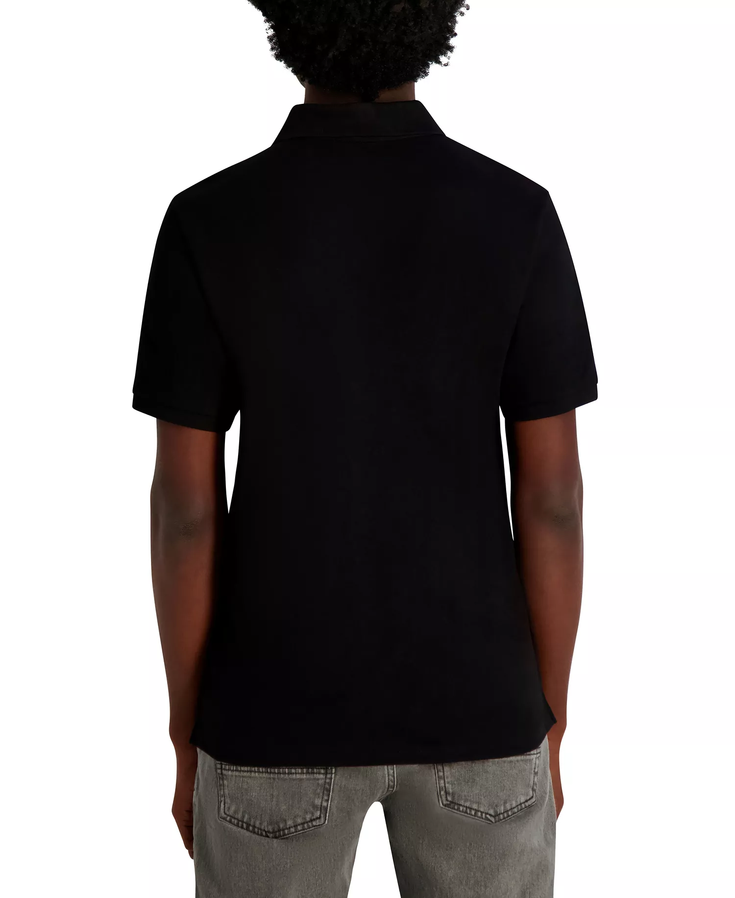 Men's Embroidered K Polo Shirt - BLACK - L