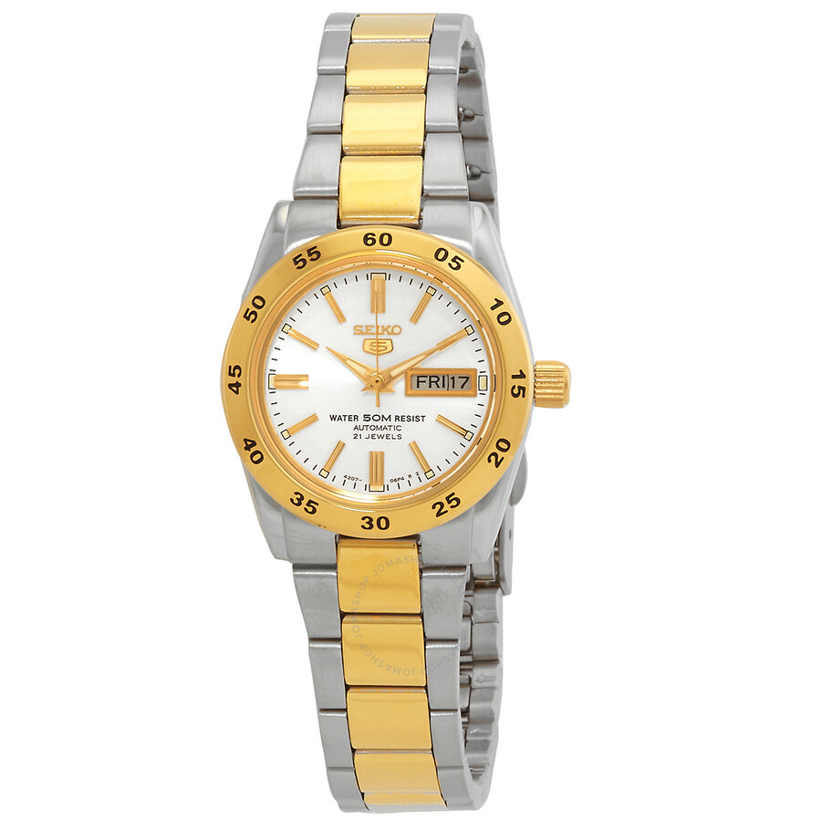 Seiko 5 Automatic White Dial Ladies Watch