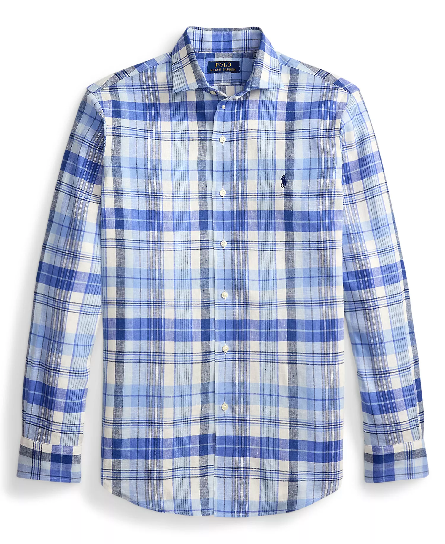 Men's Classic-Fit Plaid Pattern Shirt - Blue Multi - 2XL