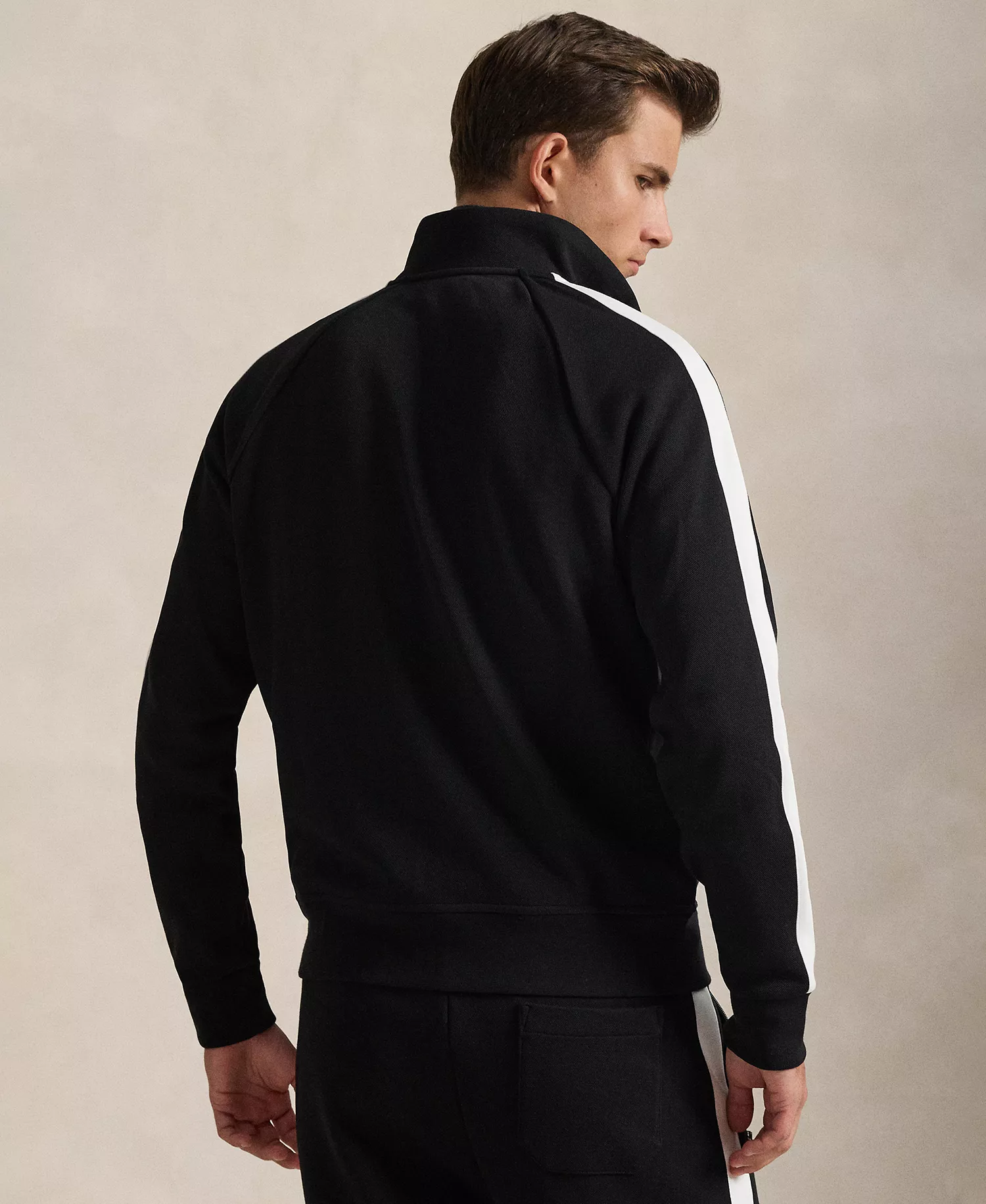 Men's Double-Knit Track Jacket - Polo Black - 2XL