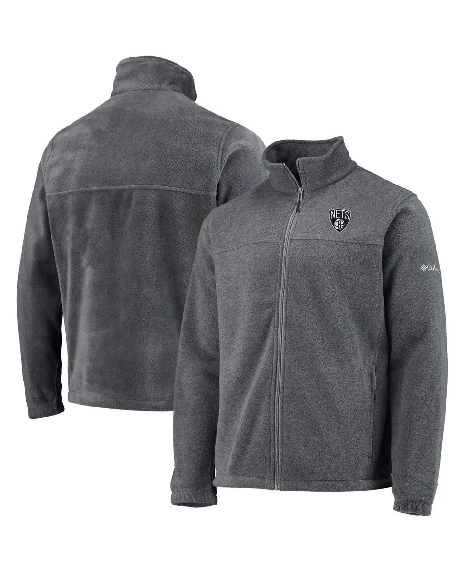 Men's Brooklyn Nets Heathered Charcoal Flanker Full-Zip Jacket - Heathered Charcoal - Large