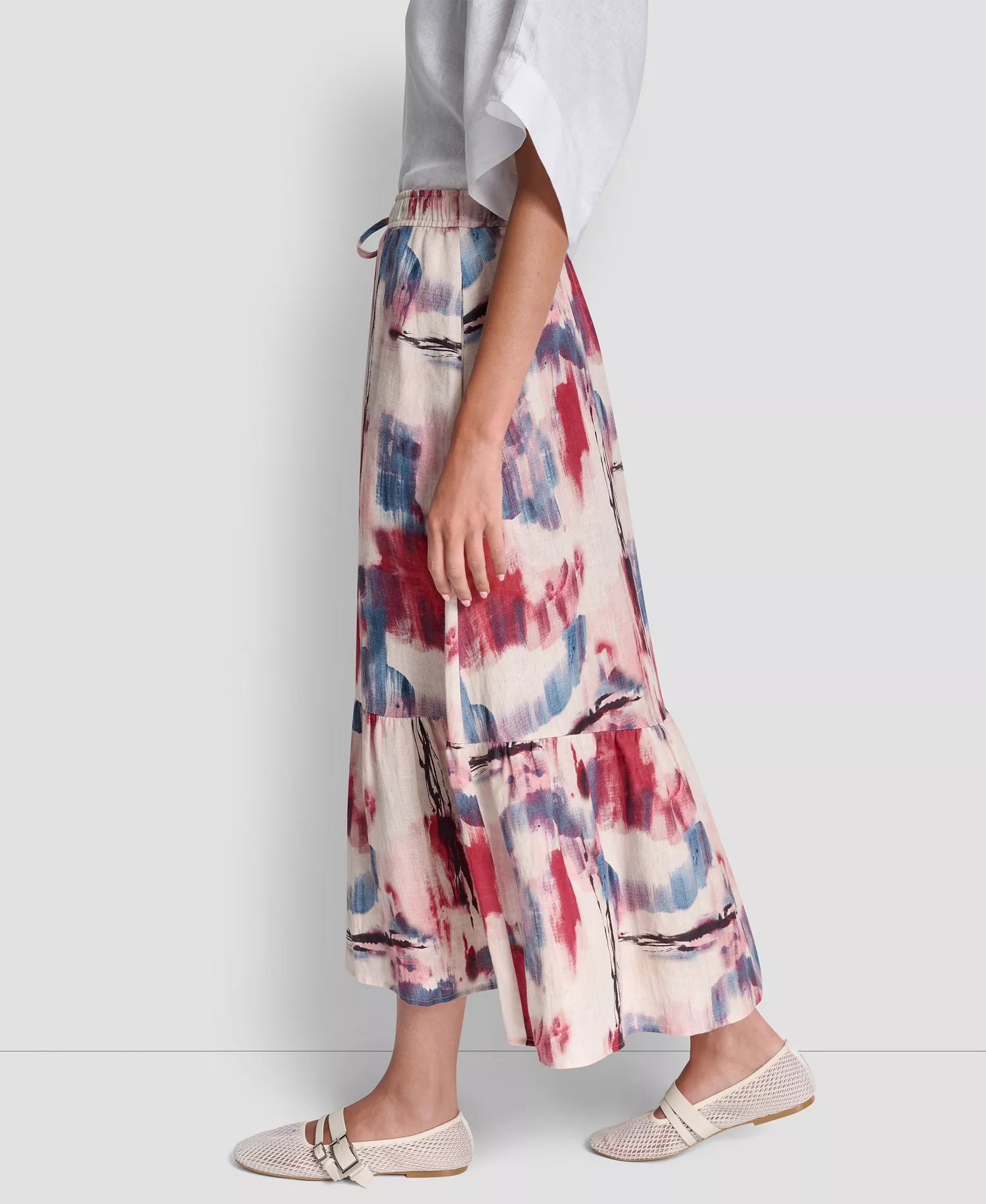 Women's Printed A-Line Pull-On Skirt - Urban Bloom - L