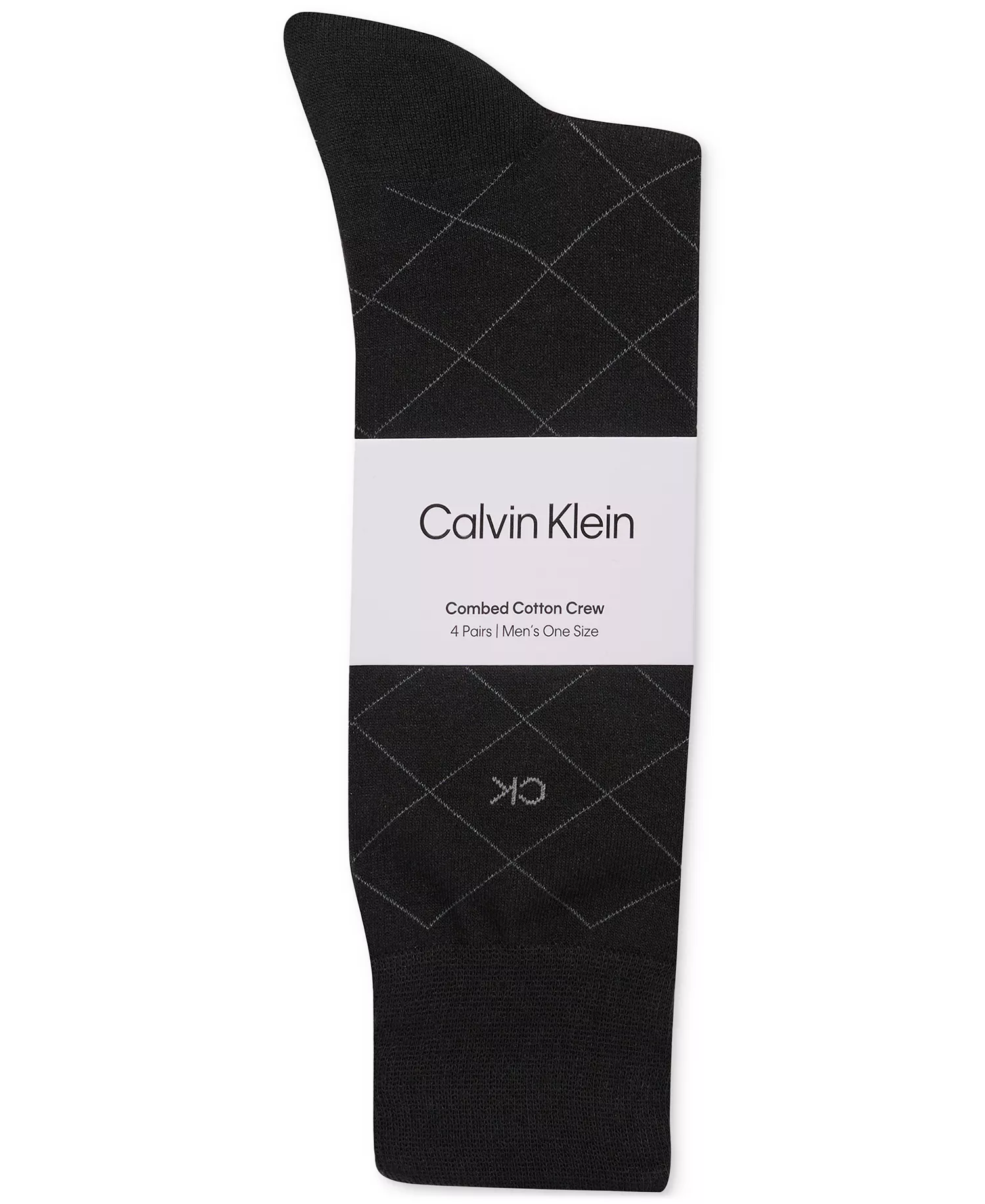 4-Pack Patterned Dress Socks - Black - 7-12