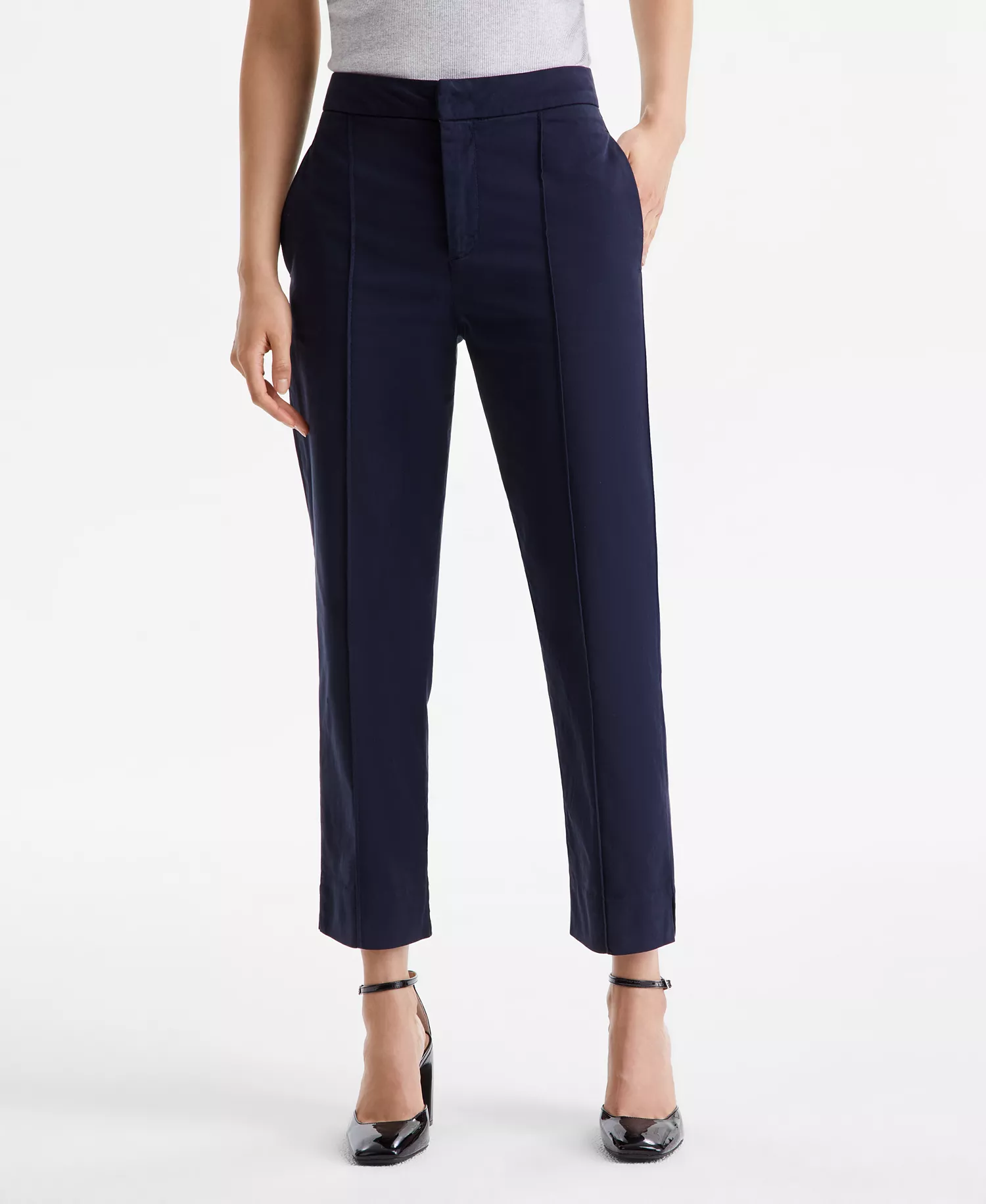 Women's High-Rise Tapered-Leg Pants - Navy - 2