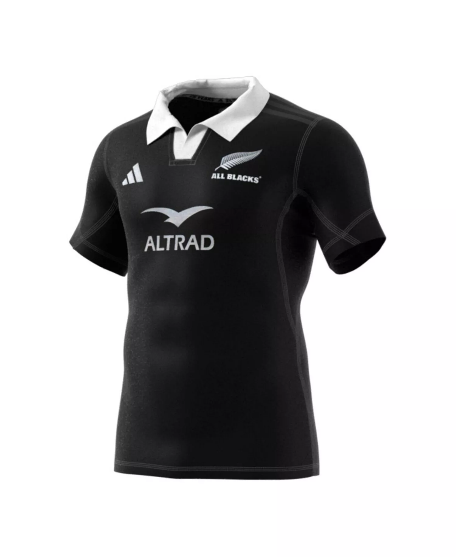 Men's Black New Zealand Rugby 2024/25 Home Authentic Jersey - Black - L
